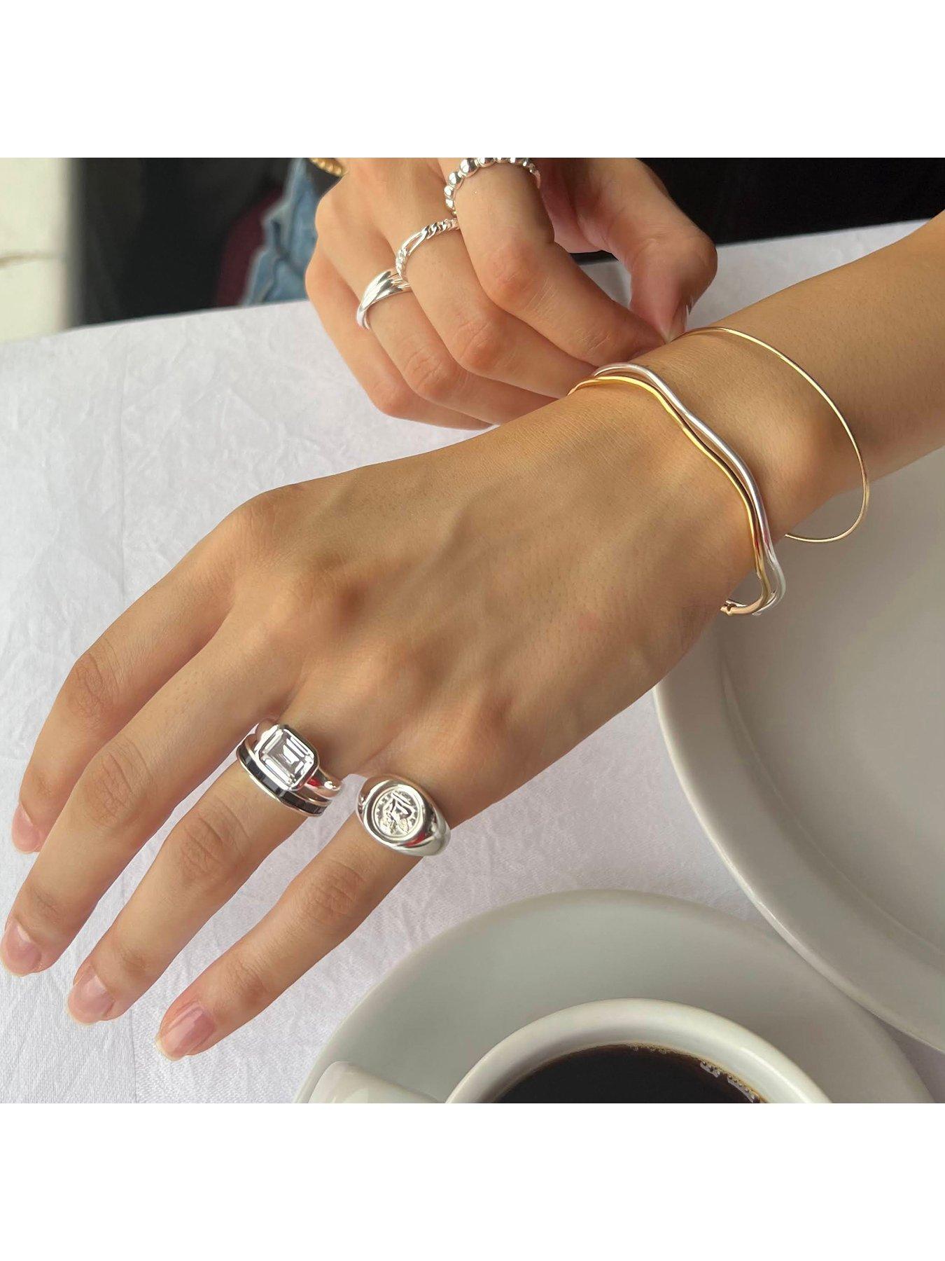 Image 5 of 6 of Seol + Gold Black CZ Eternity Ring