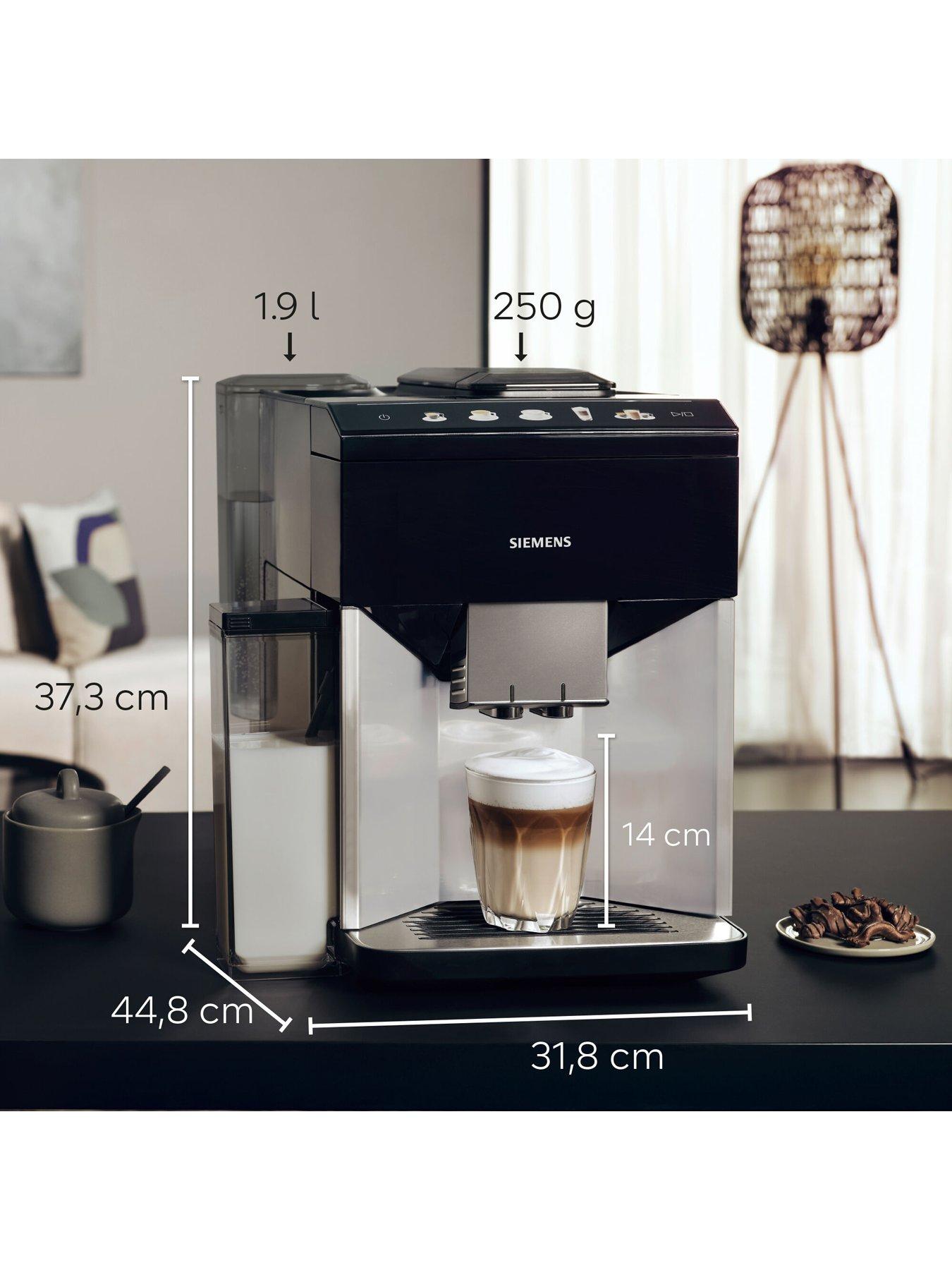 Image 2 of 8 of Siemens TQ513GB1 EQ500 Bean to Cup Fully Automatic Freestanding Coffee Machine - Silver &amp; Black