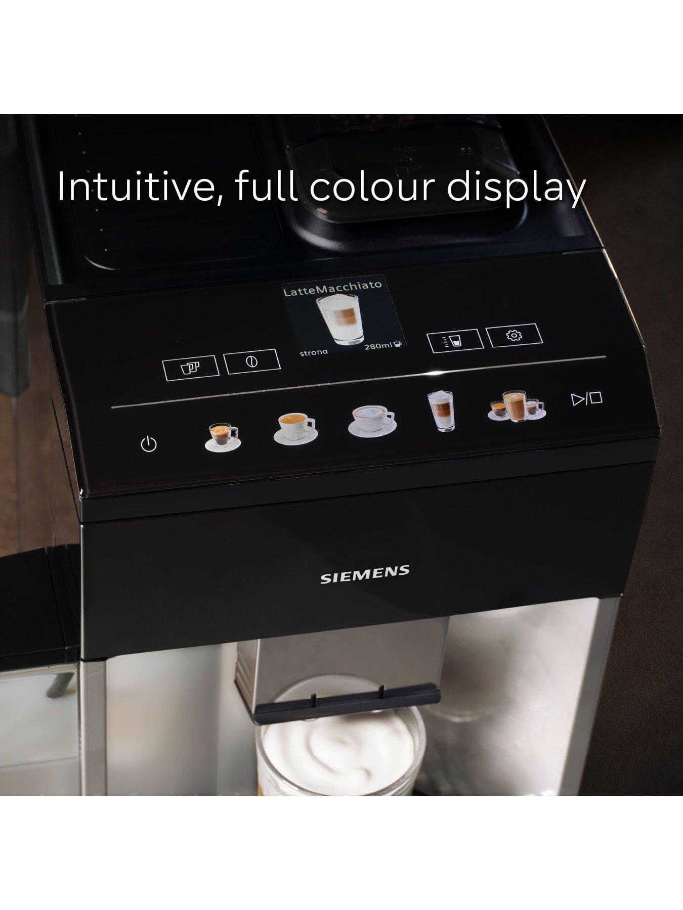 Image 3 of 8 of Siemens TQ513GB1 EQ500 Bean to Cup Fully Automatic Freestanding Coffee Machine - Silver &amp; Black