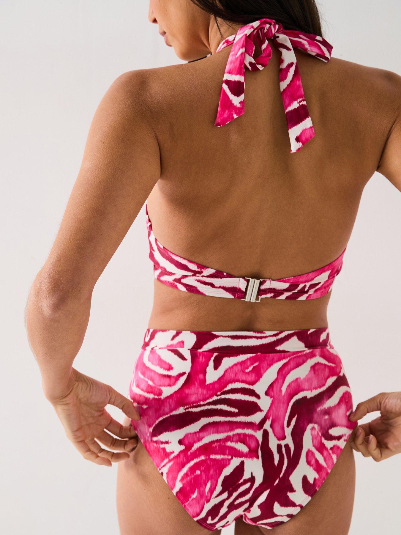 Image 2 of 6 of V by Very Tie Shoulder Bikini Top - Print