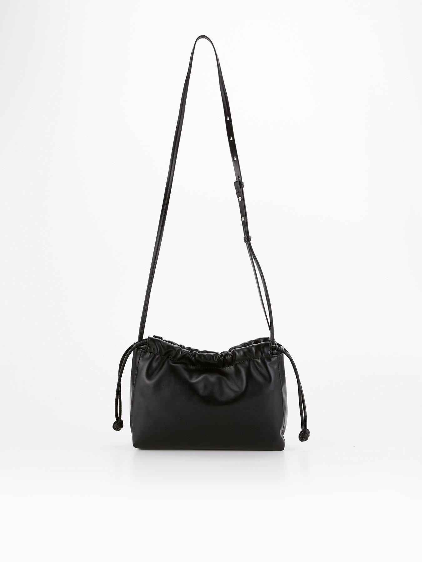 undefined Drawstring Crossbody Bag - Black