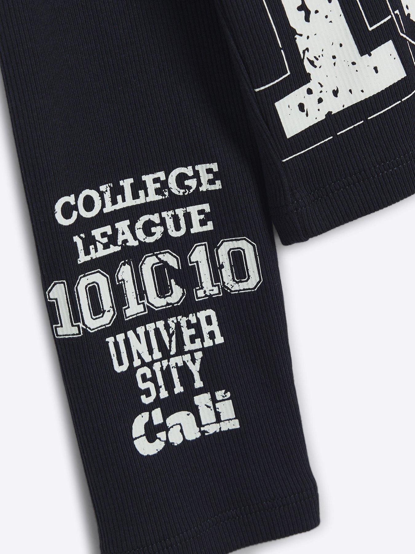 Ribbed college sweatshirt sale