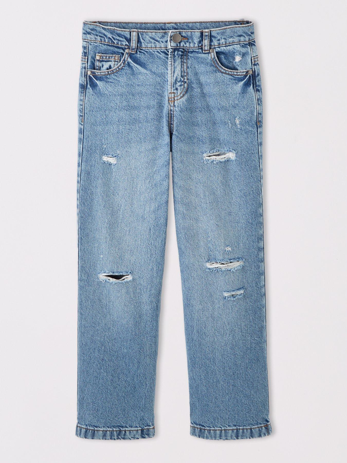 Image 2 of 5 of V by Very Girls Wide Leg Denim Jeans - Blue