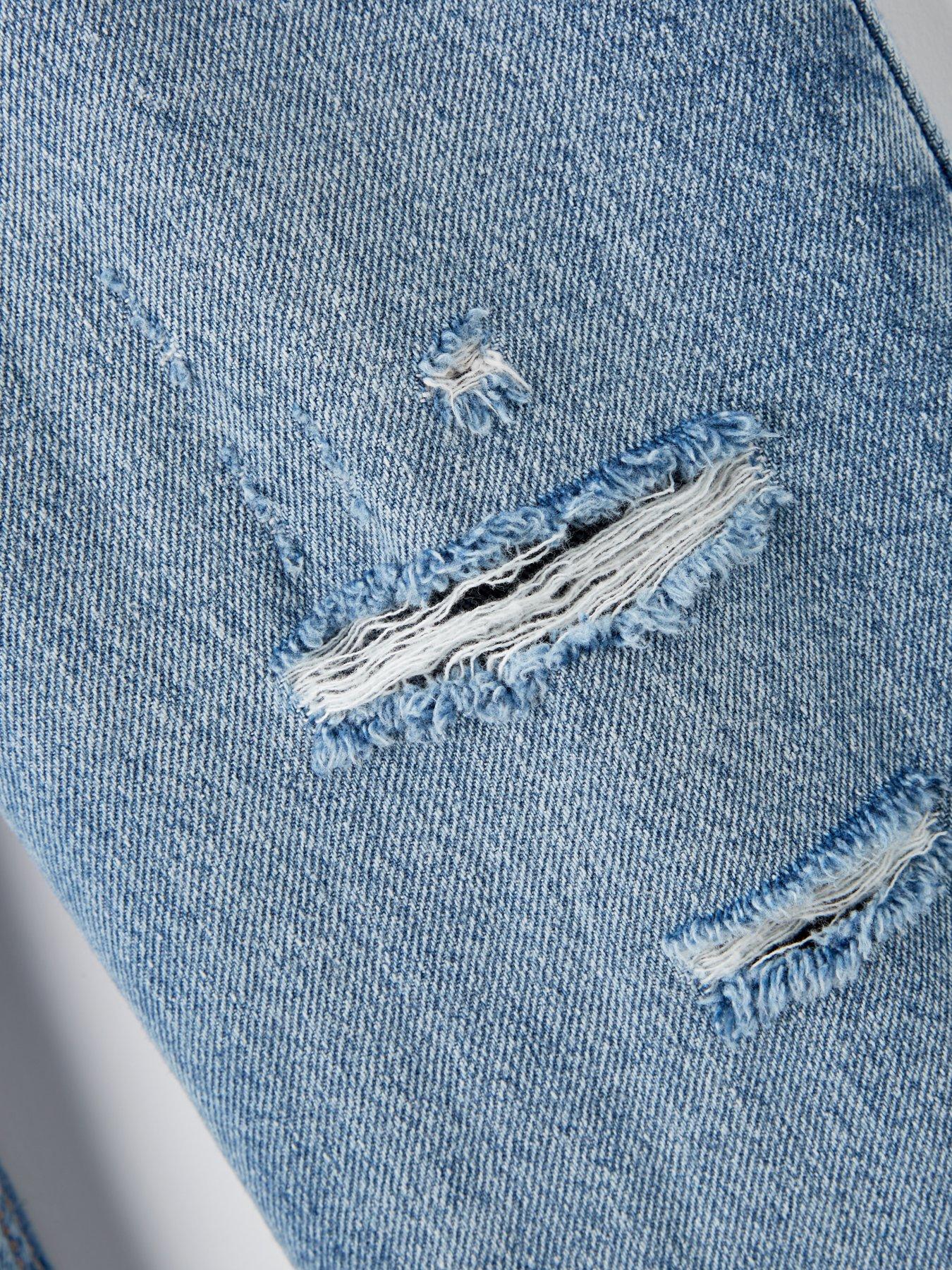 Image 5 of 5 of V by Very Girls Wide Leg Denim Jeans - Blue