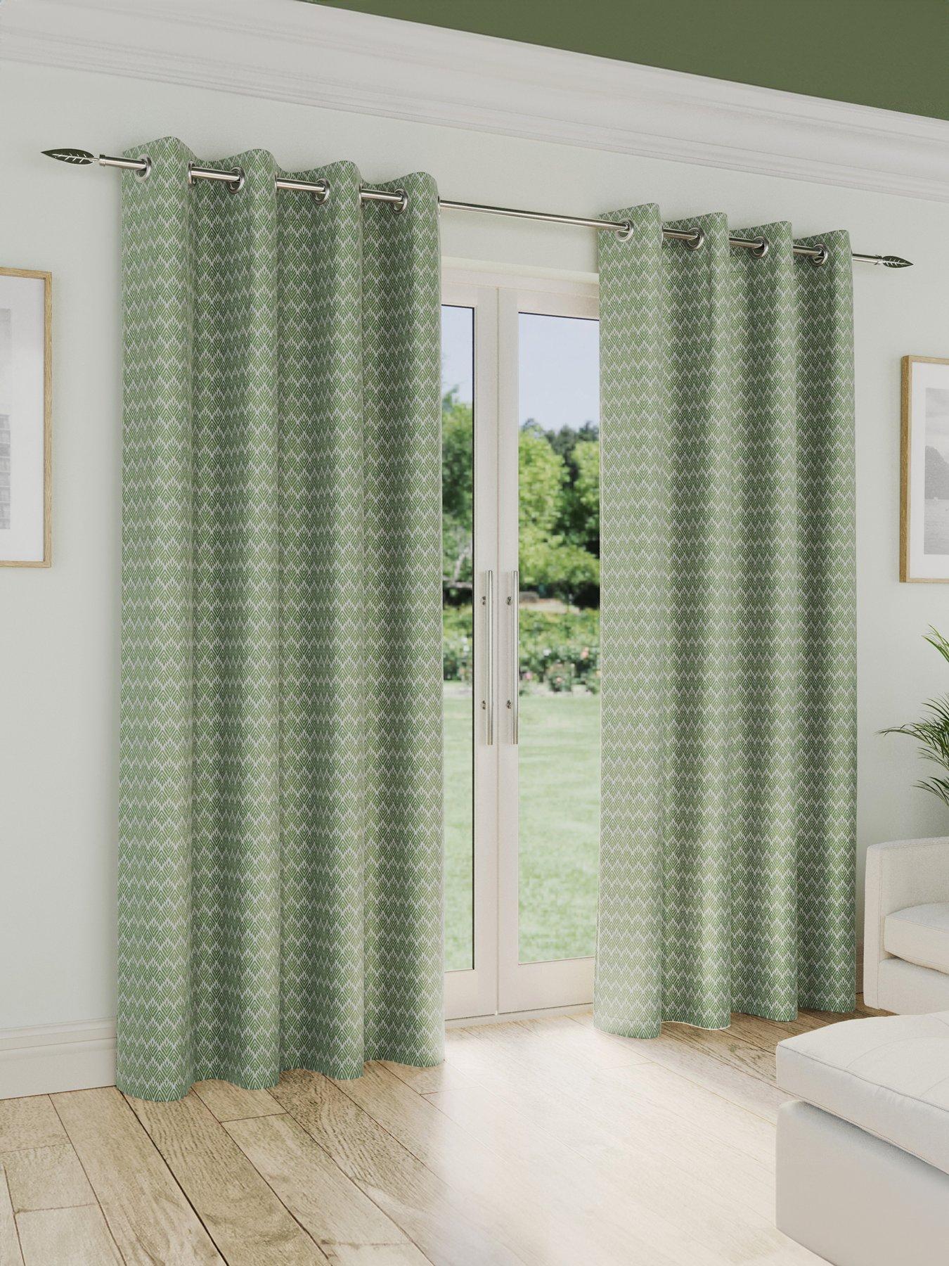 Product photograph of Very Home Denver Lined Eyelet Curtains from very.co.uk