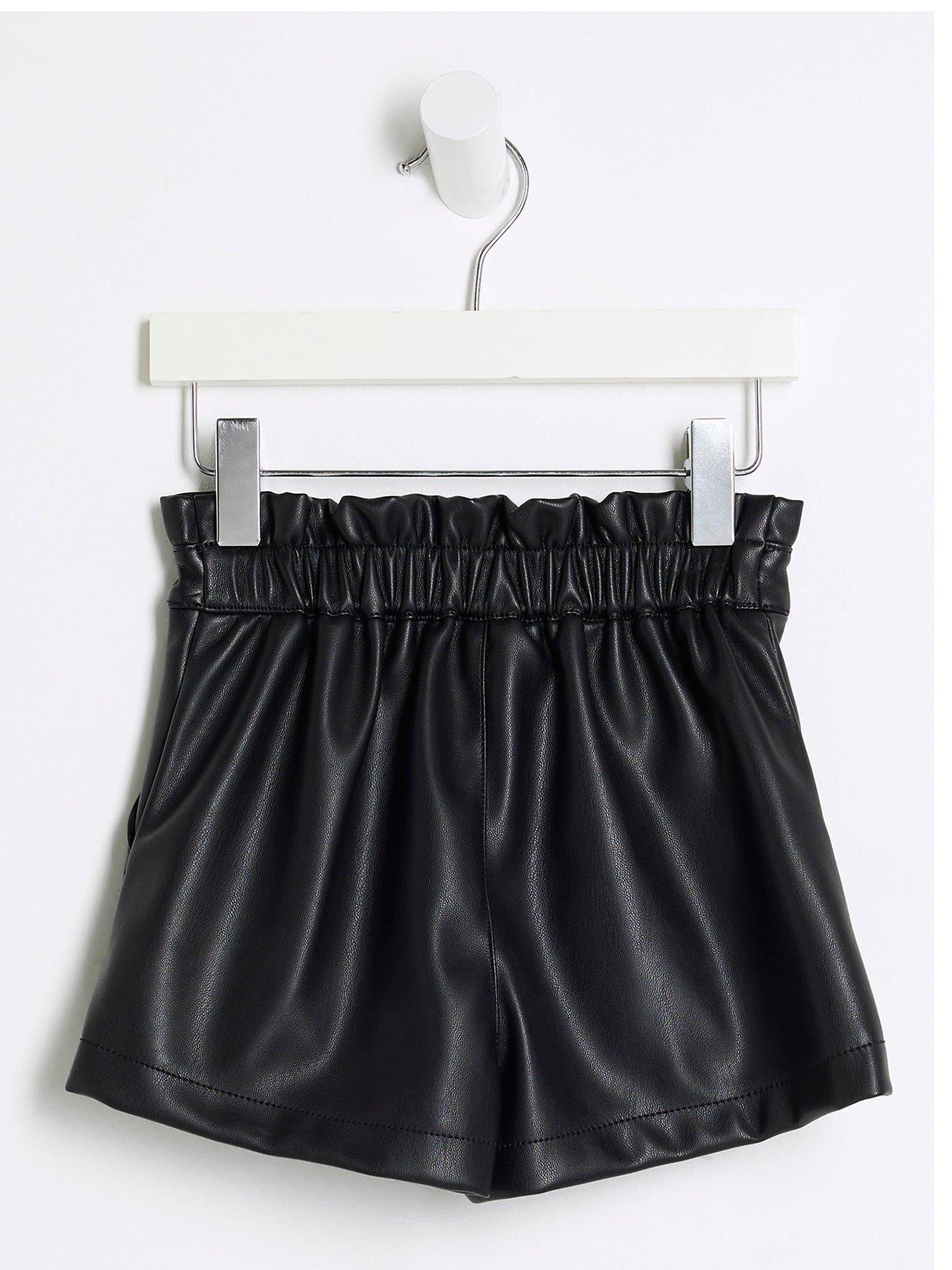 Leather shorts river island best sale