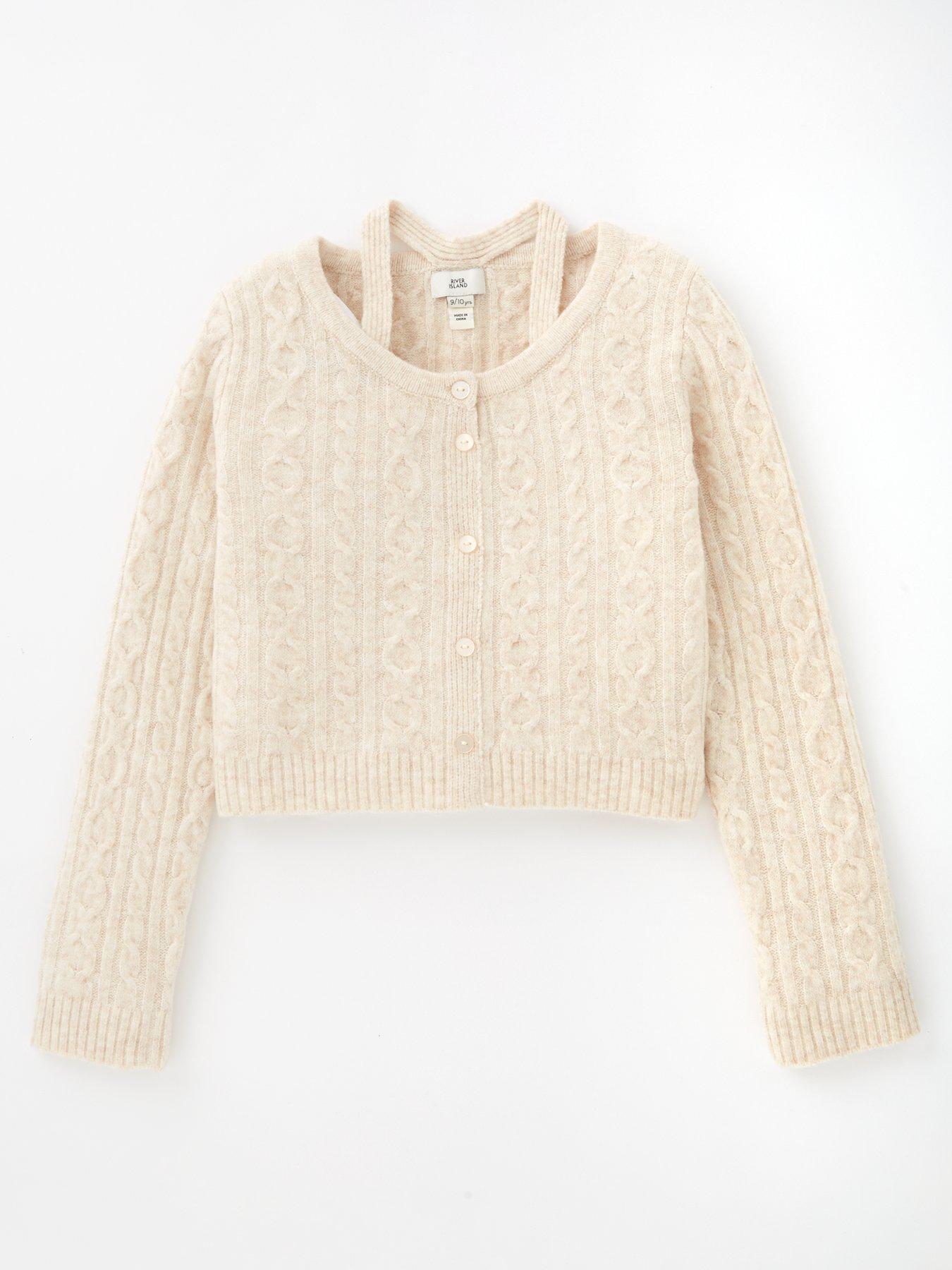 River island cable knit cardigan clearance