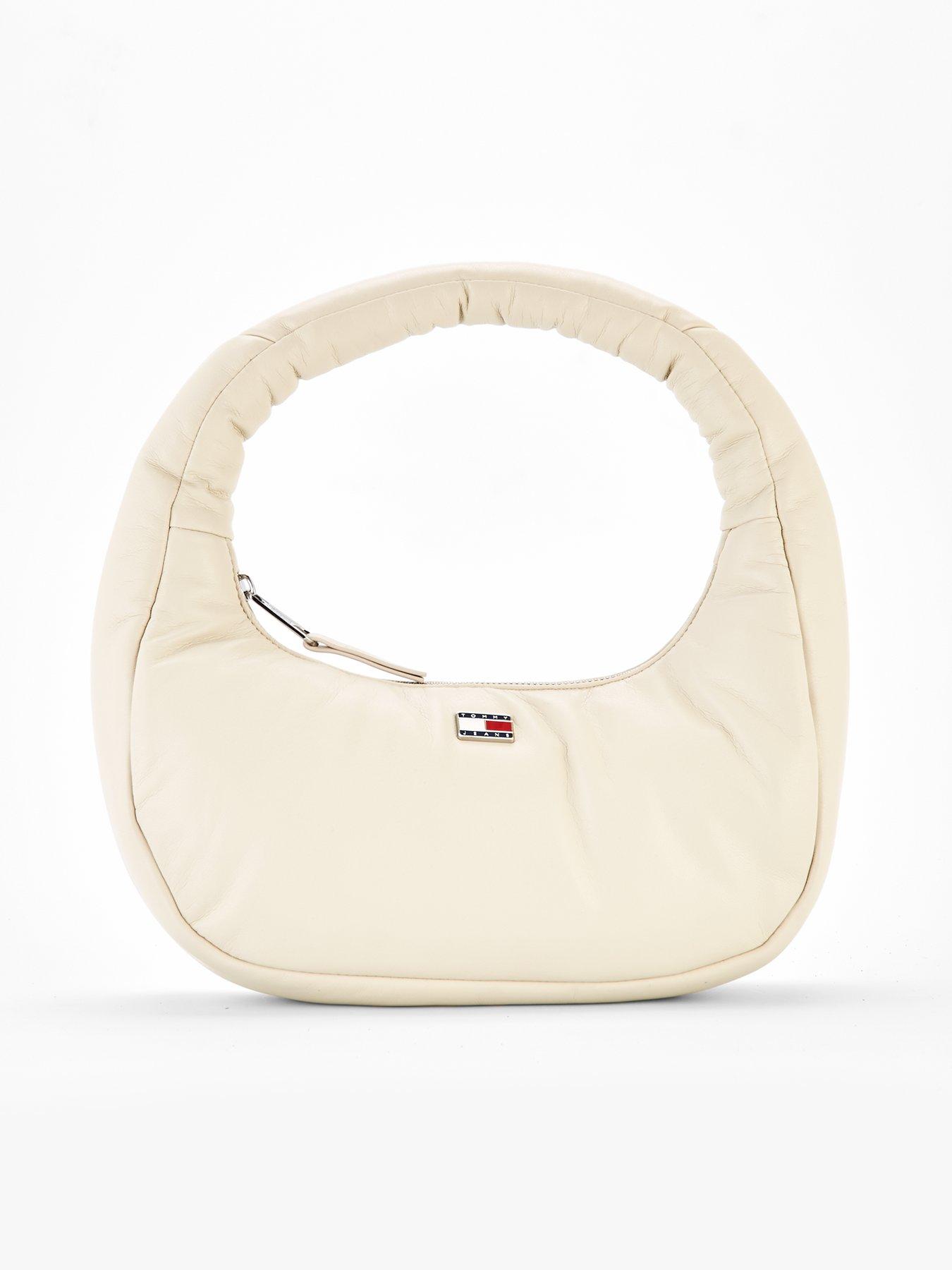 undefined Badge Logo Pillow Shoulder Bag - White