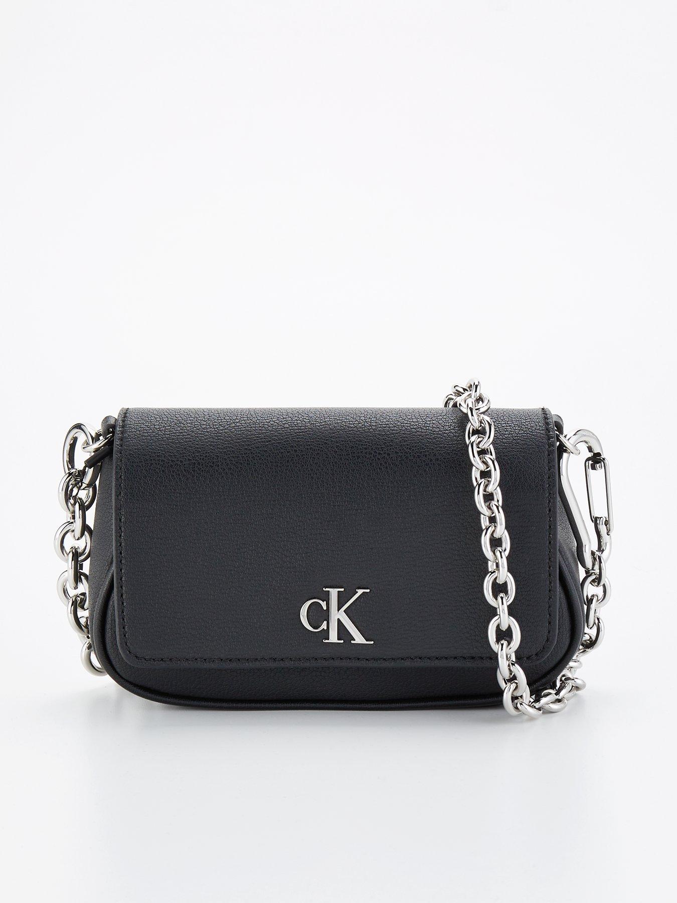 Image 1 of 4 of Calvin Klein Jeans Monogram Shoulder Bag - Black