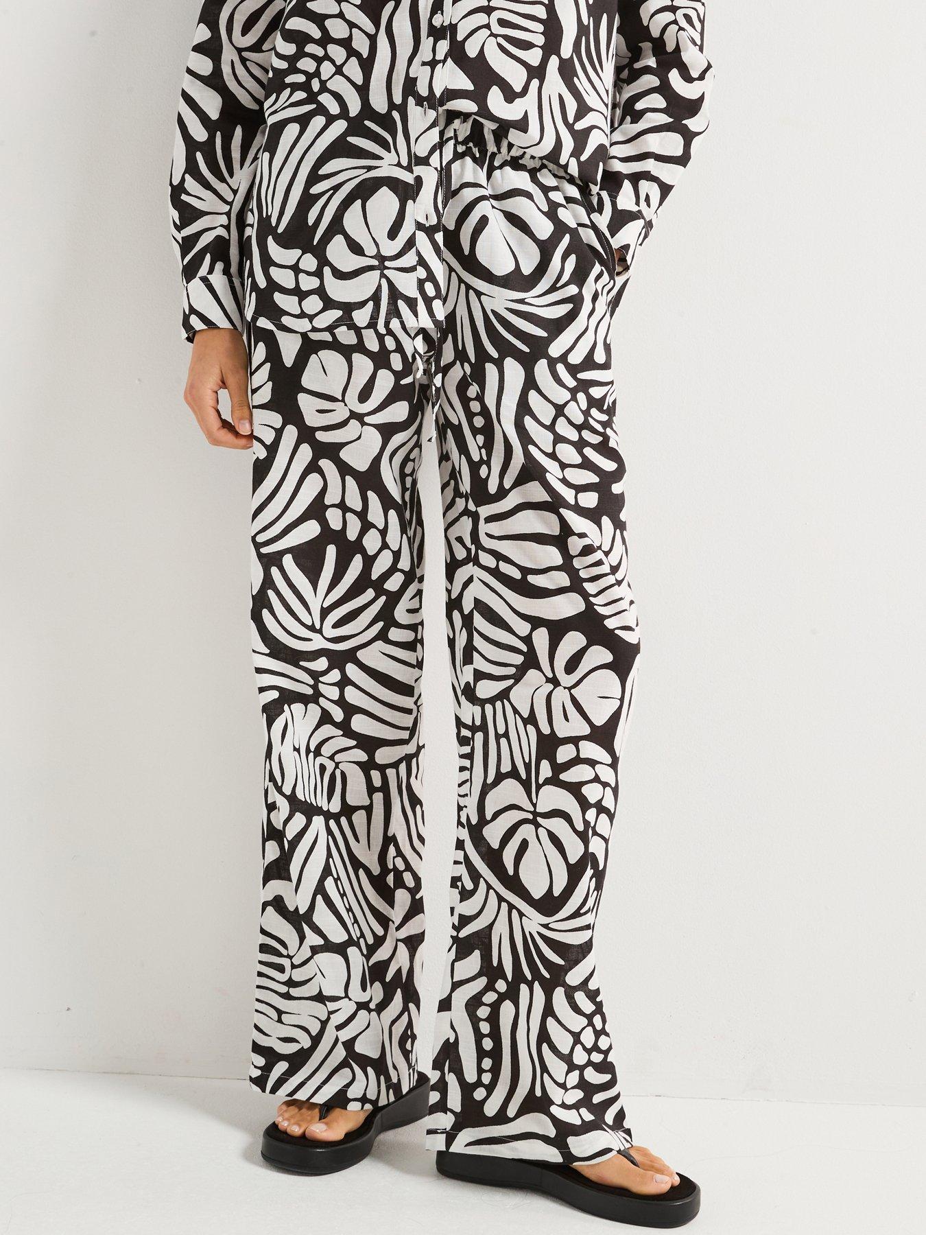 V by Very Printed Co Ord Beach Trouser - Print