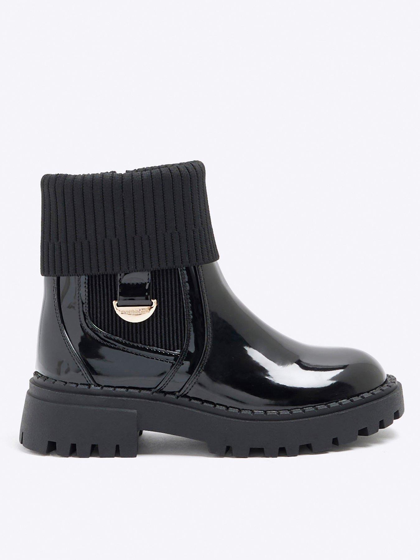 River island patent chelsea boots online