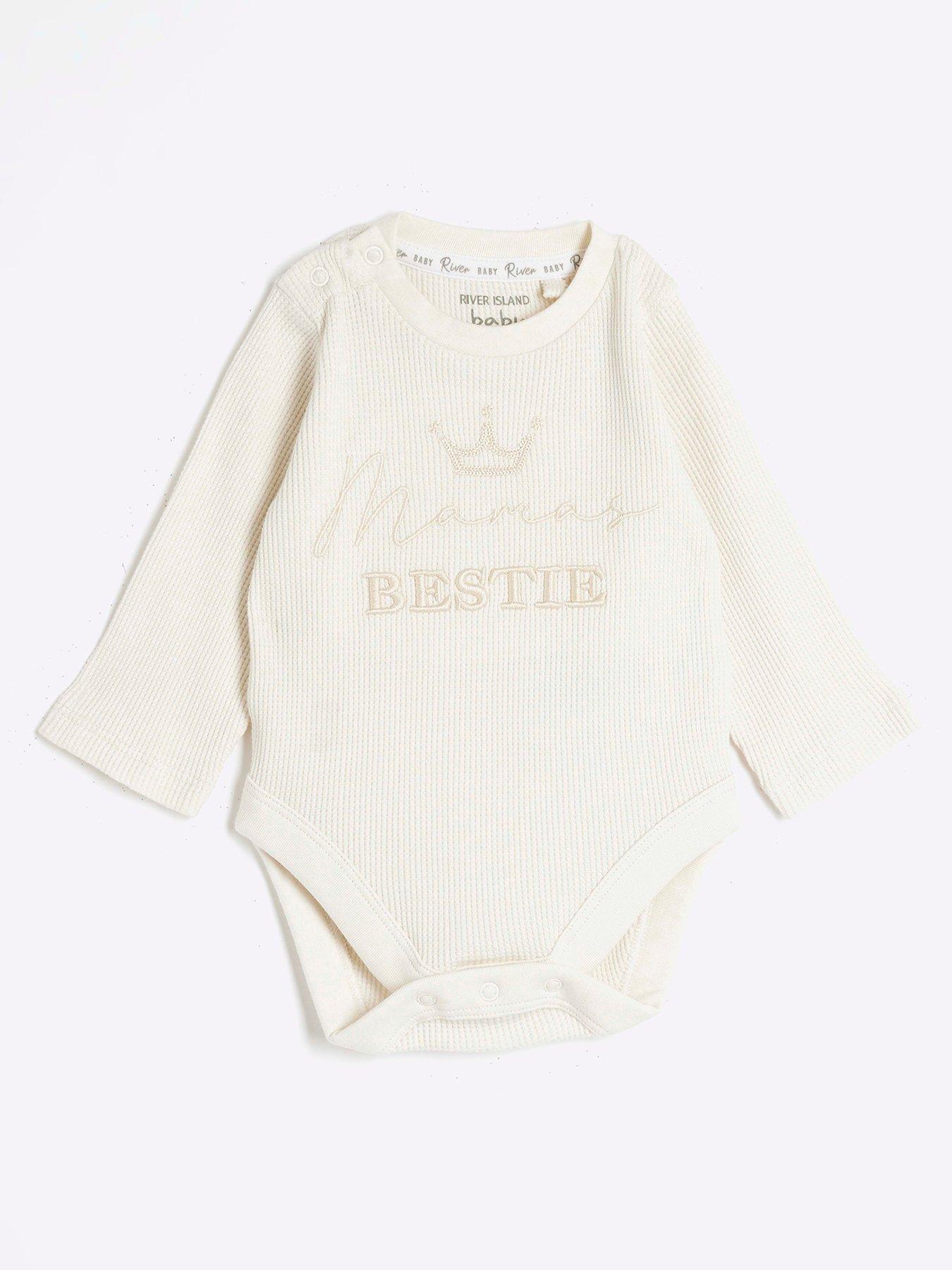 undefined Baby Waffle Babygrow Set - Cream