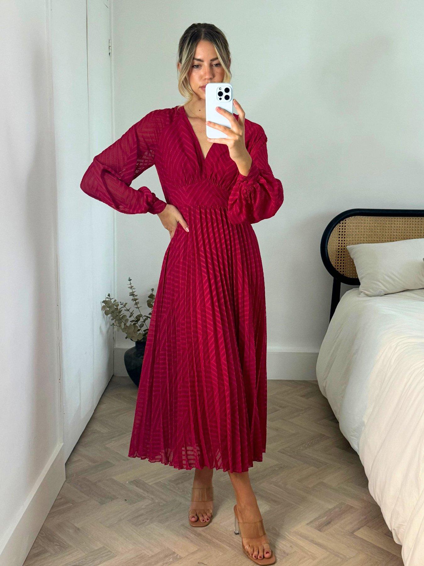 Red midi maxi dress store
