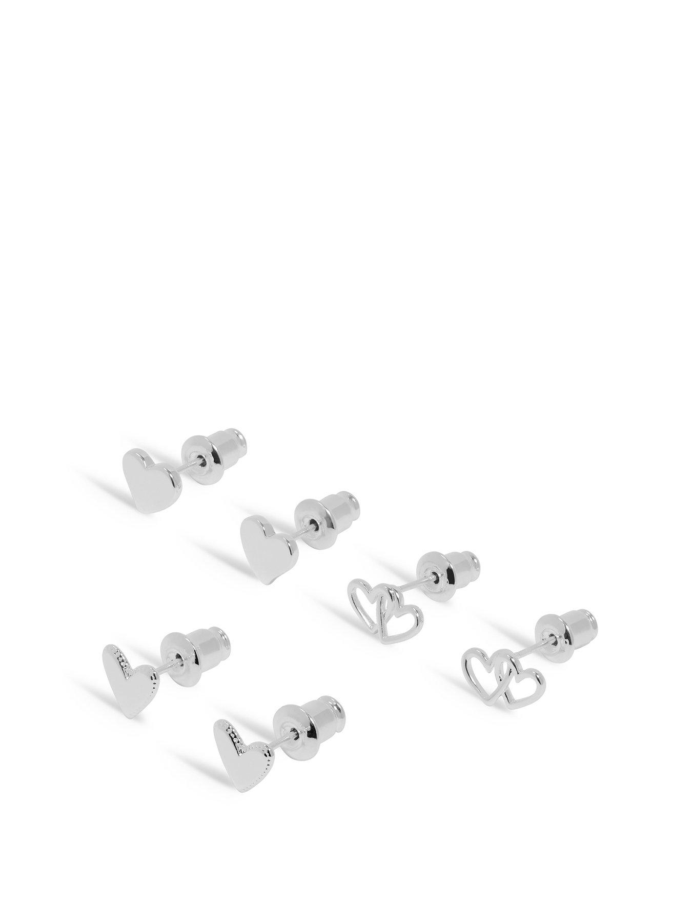 Product photograph of Joma Jewellery Life S A Charm Love Earrings In Silver Plating from very.co.uk