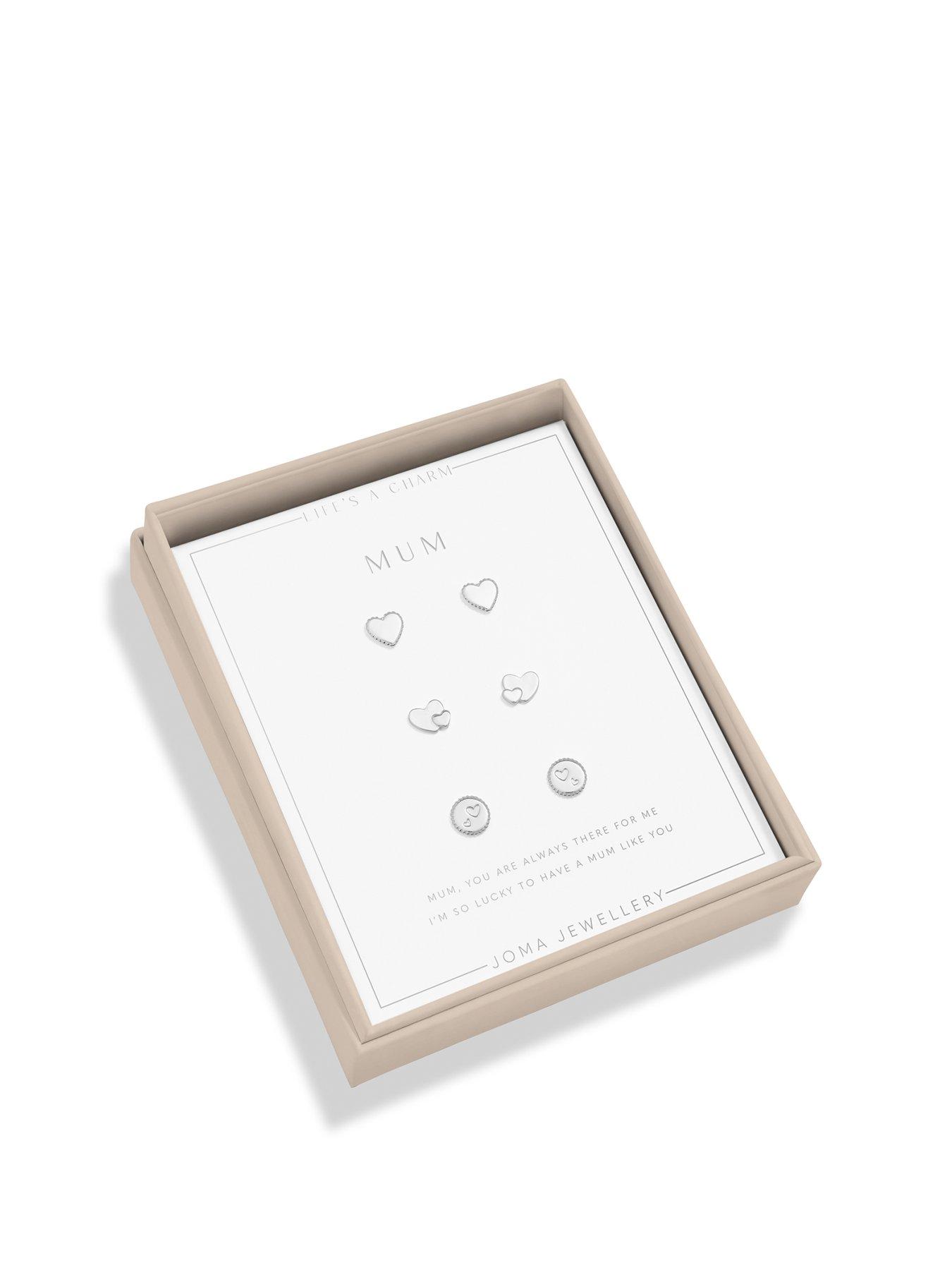 Product photograph of Joma Jewellery Life S A Charm Mum Earrings In Silver Plating from very.co.uk