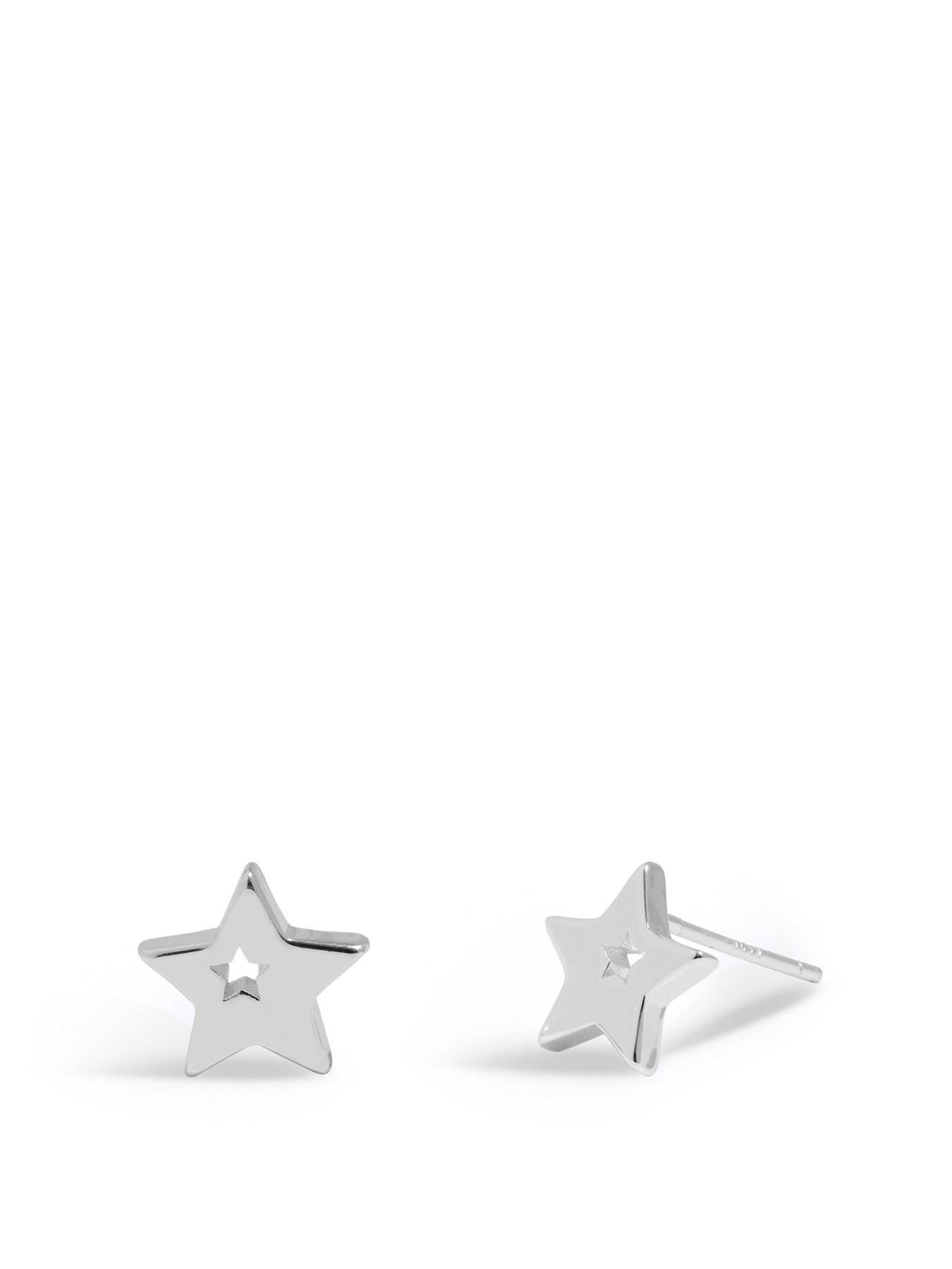 Product photograph of Joma Jewellery From The Heart Gift Box Happy Birthday Earrings In Silver Plating from very.co.uk