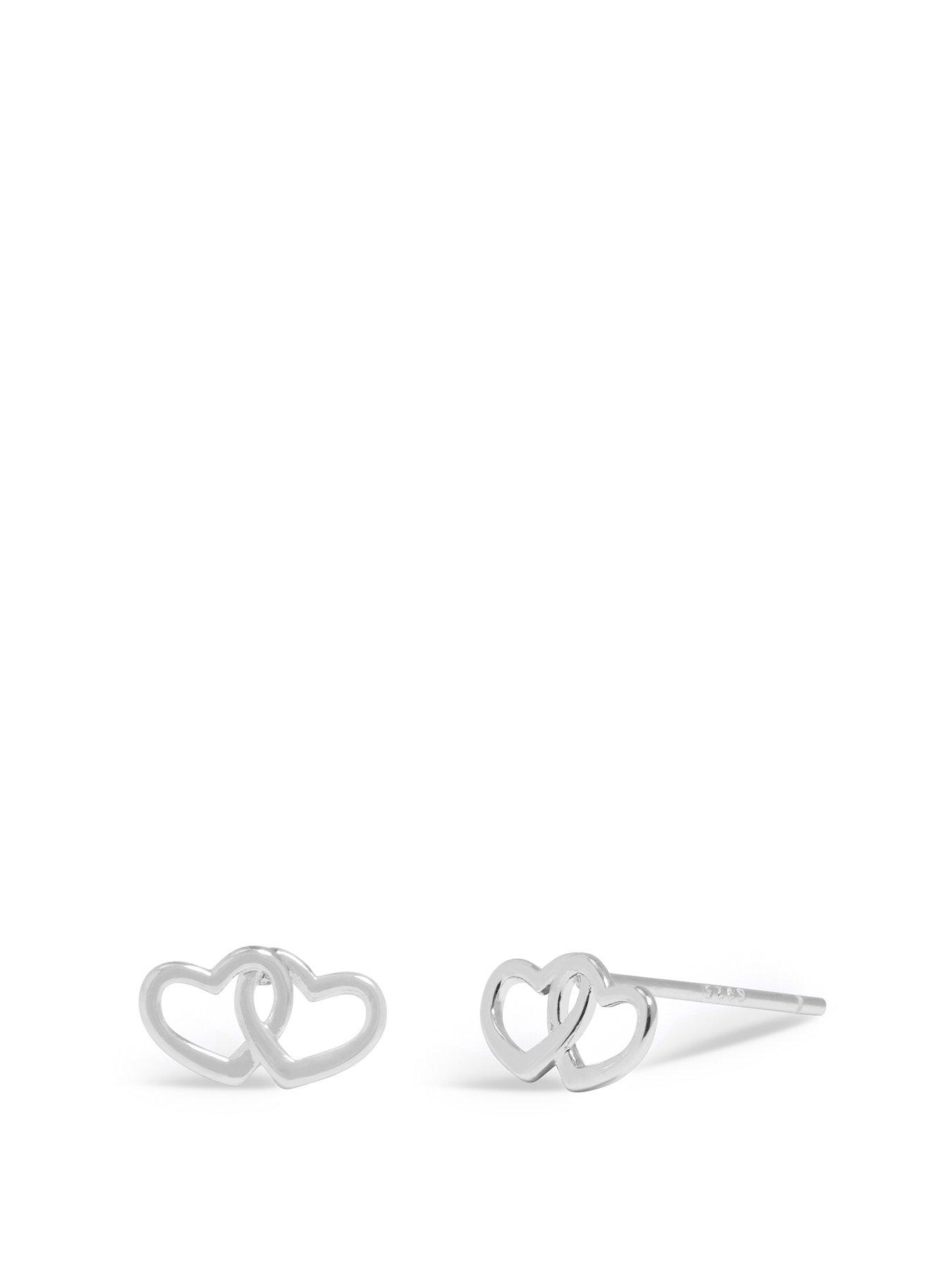 Product photograph of Joma Jewellery From The Heart Gift Box Friendship Earrings In Silver Plating from very.co.uk