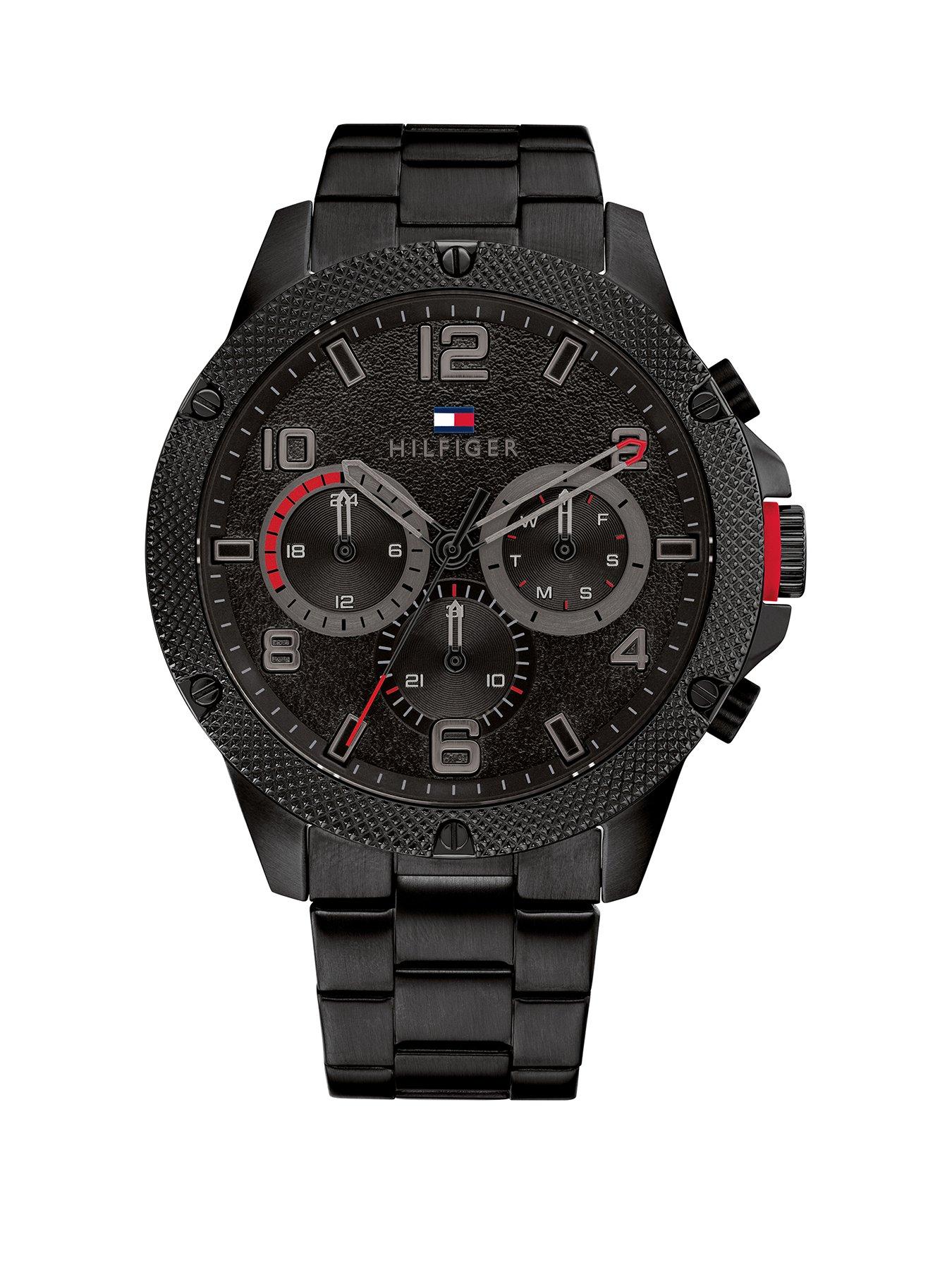 Product photograph of Tommy Hilfiger Blaze Men S Black Watch from very.co.uk