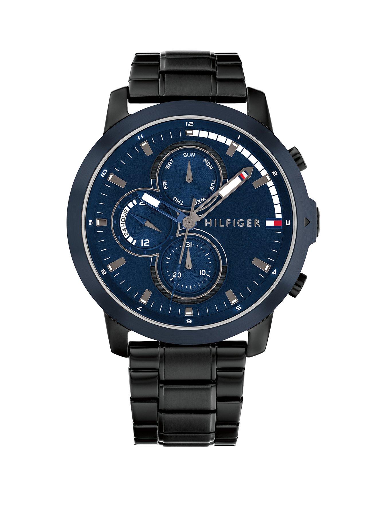 Tommy hilfiger black analog watch sales
