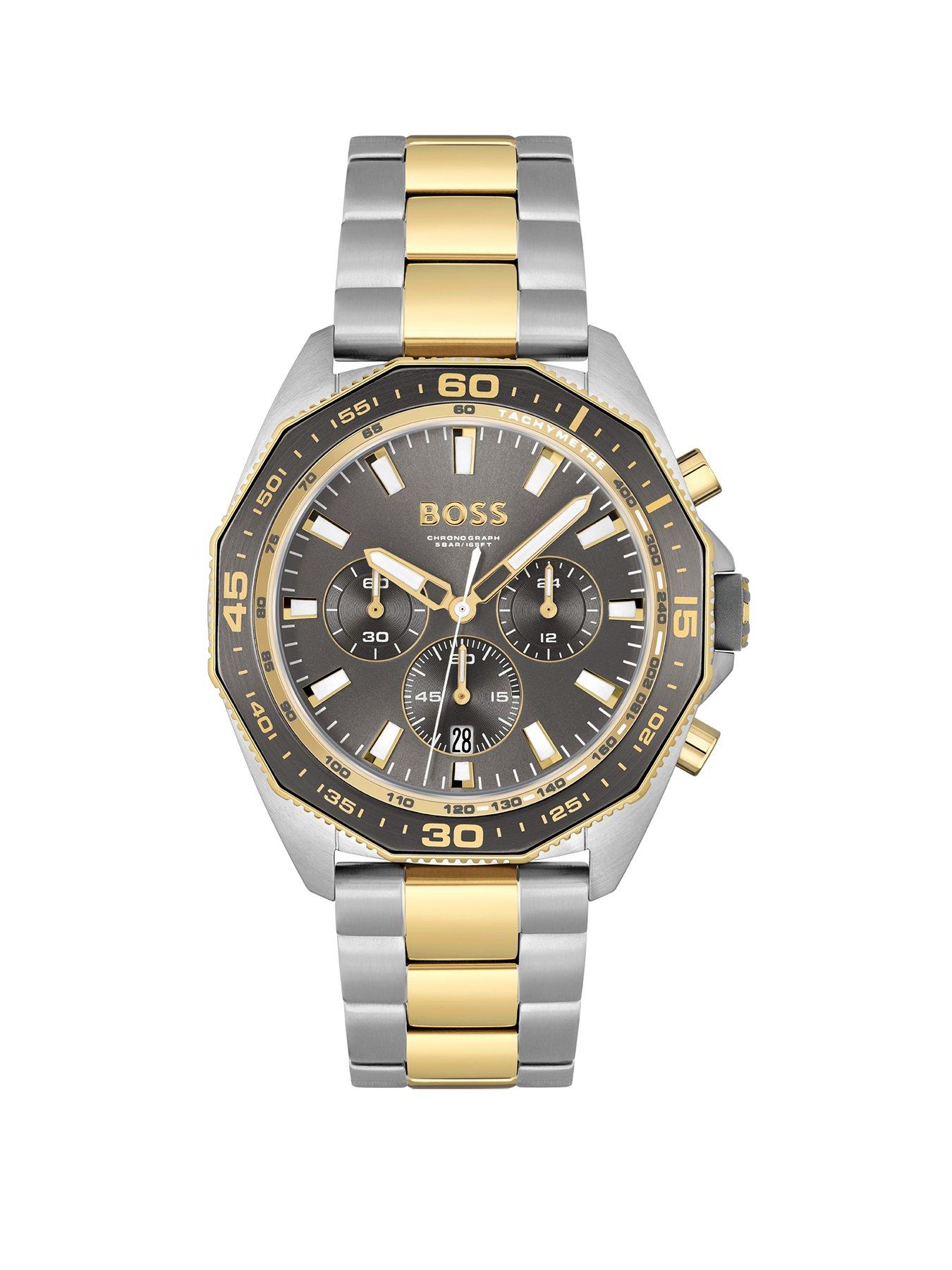 Product photograph of Boss Energy Men S Two Tone Watch from very.co.uk