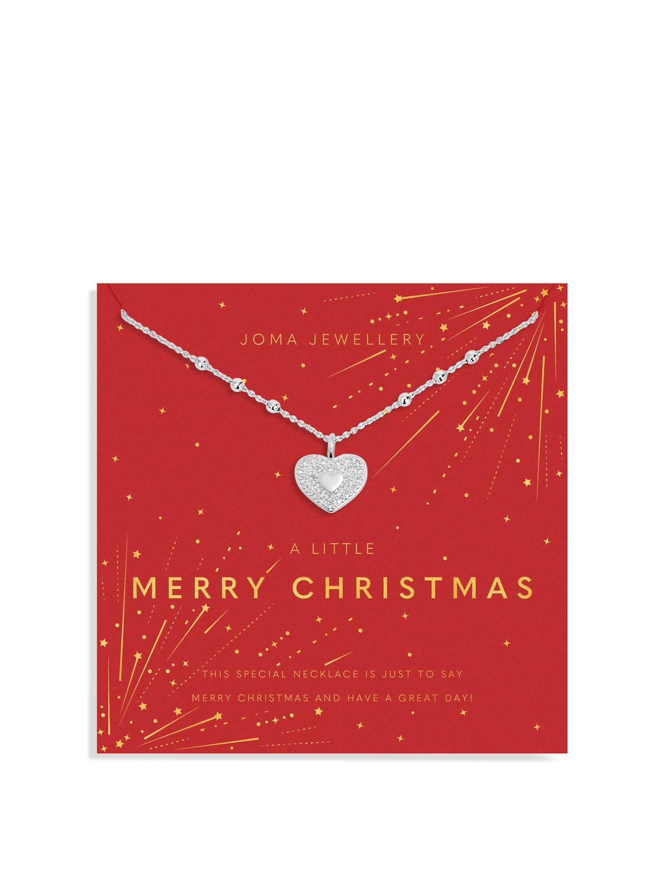 Product photograph of Joma Jewellery Christmas A Little Merry Christmas Necklace In Silver Plating from very.co.uk