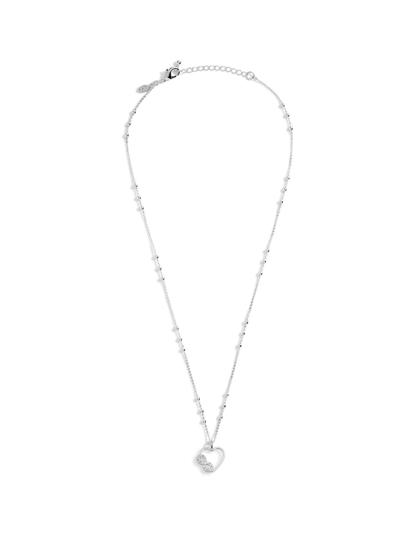 Product photograph of Joma Jewellery A Little Friends Make You Laugh Louder Smile Brighter And Dream Bigger Silver Plated Necklace 46cm 5cm Extender from very.co.uk