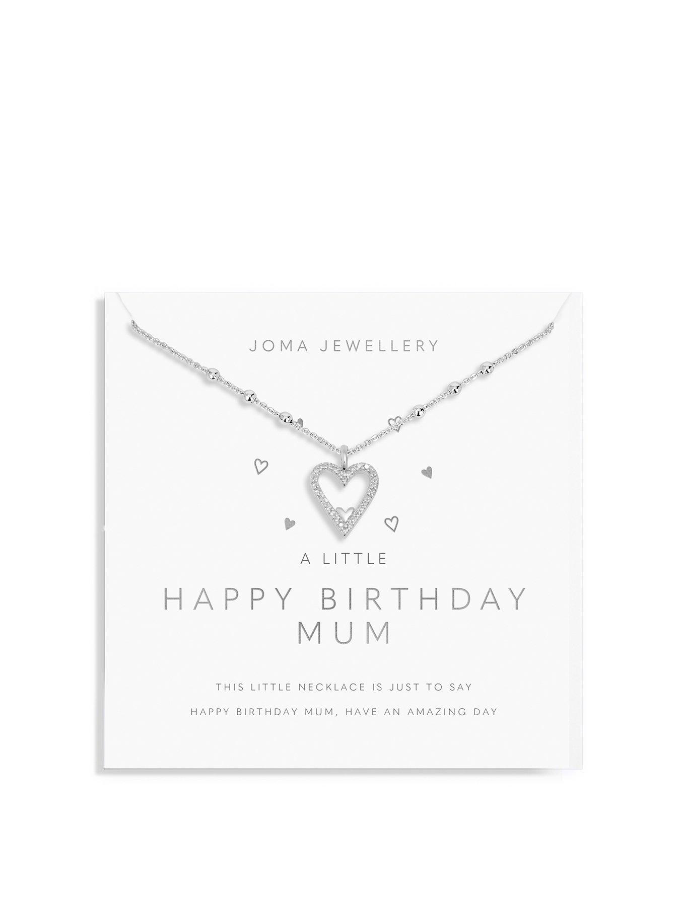 Product photograph of Joma Jewellery A Little Happy Birthday Mum Necklace In Silver Plating from very.co.uk