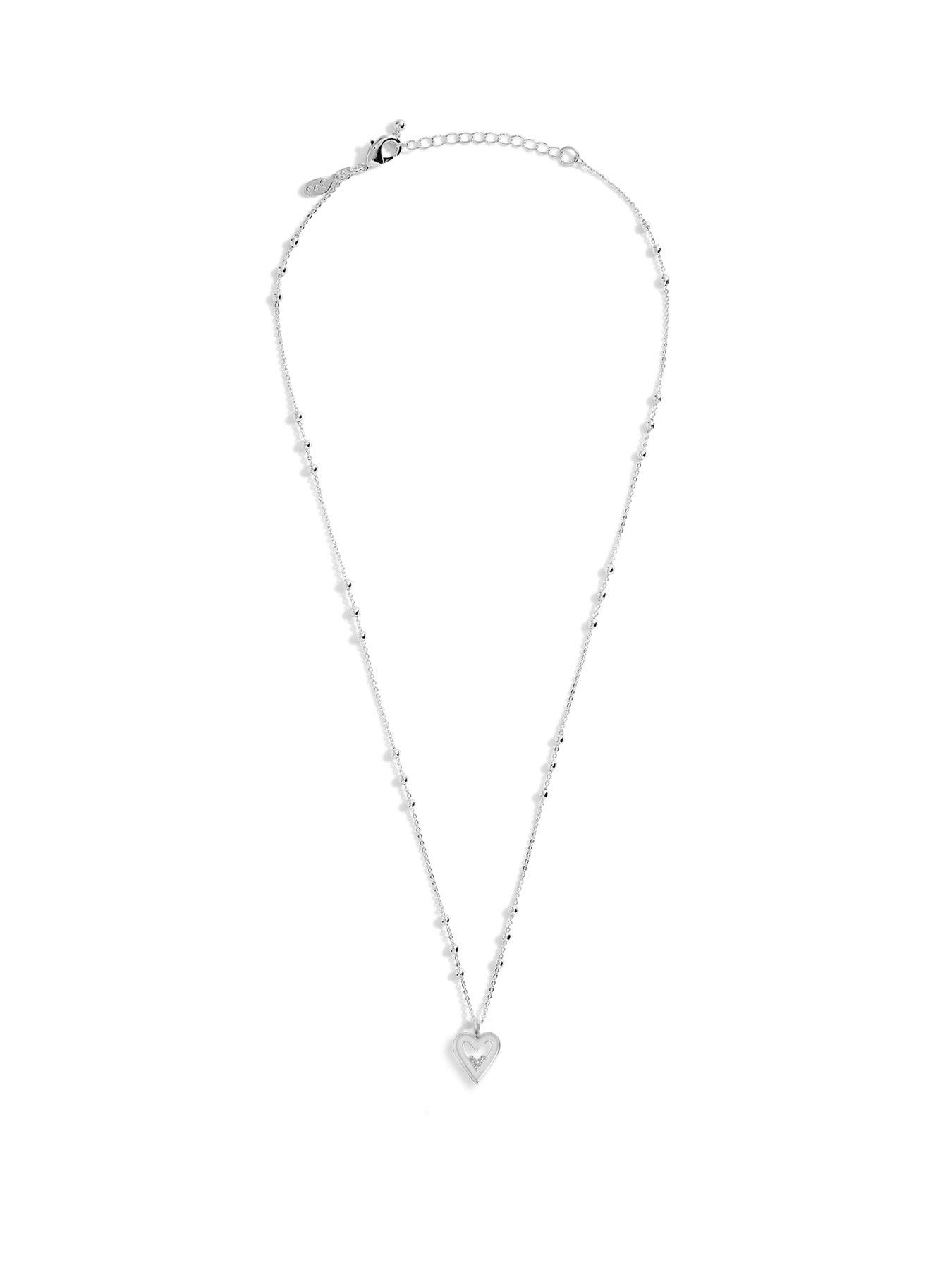 Product photograph of Joma Jewellery A Little Happy Birthday Daughter Silver Plated Necklace 46cm 5cm Extender from very.co.uk