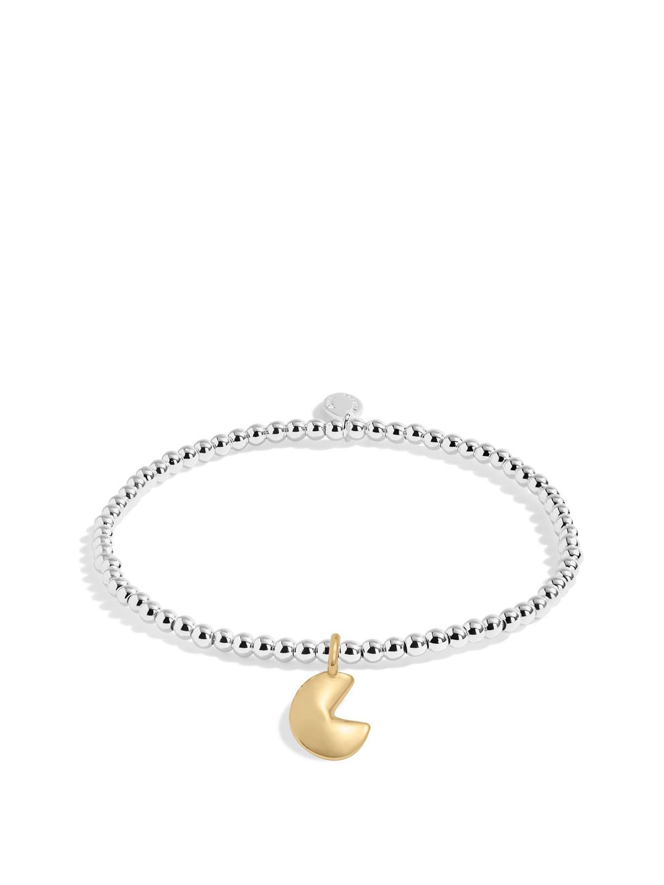 Product photograph of Joma Jewellery A Little Good Fortune Bracelet In In Silver And Gold Plating from very.co.uk