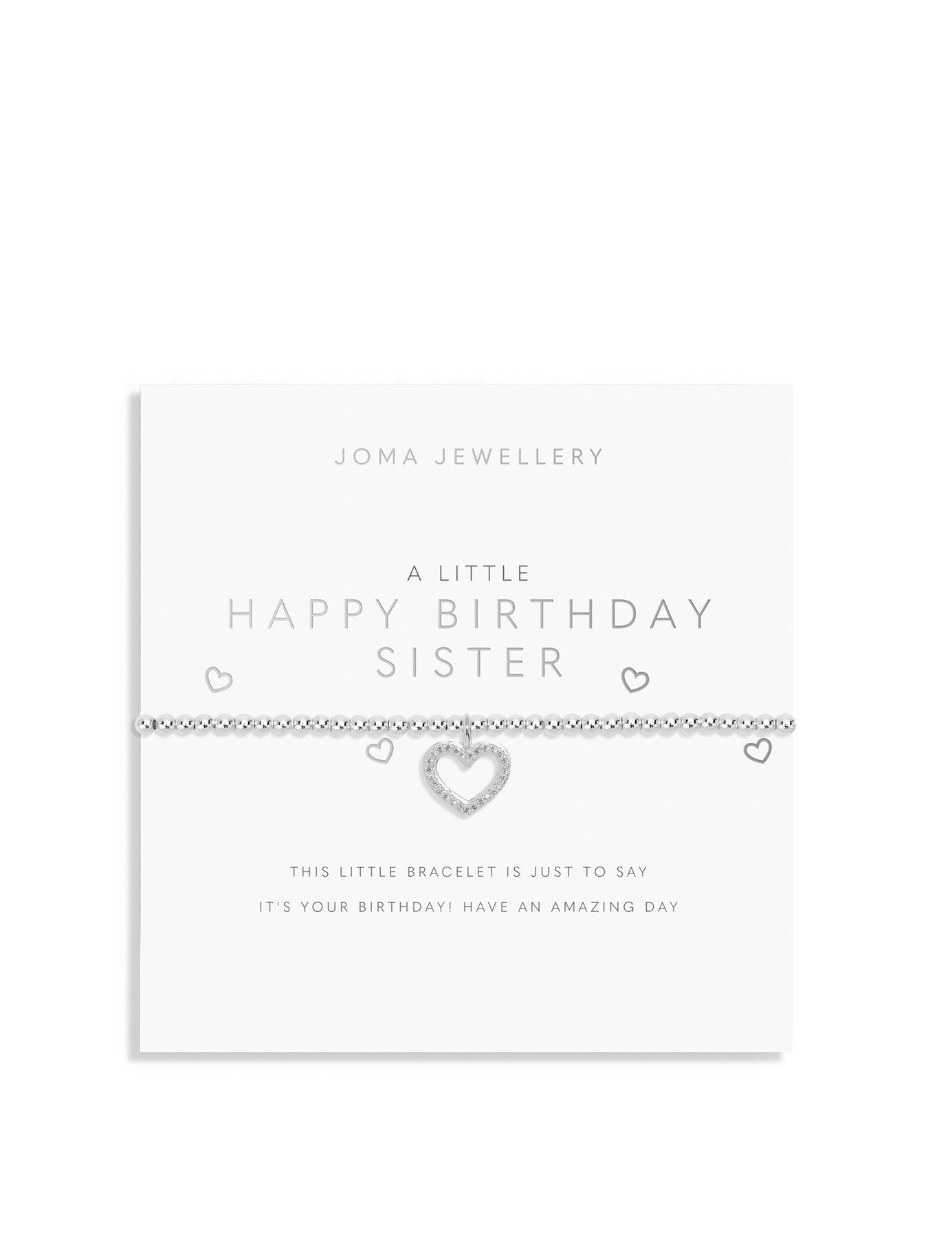 Product photograph of Joma Jewellery A Little Happy Birthday Cousin Bracelet In Silver Plating from very.co.uk