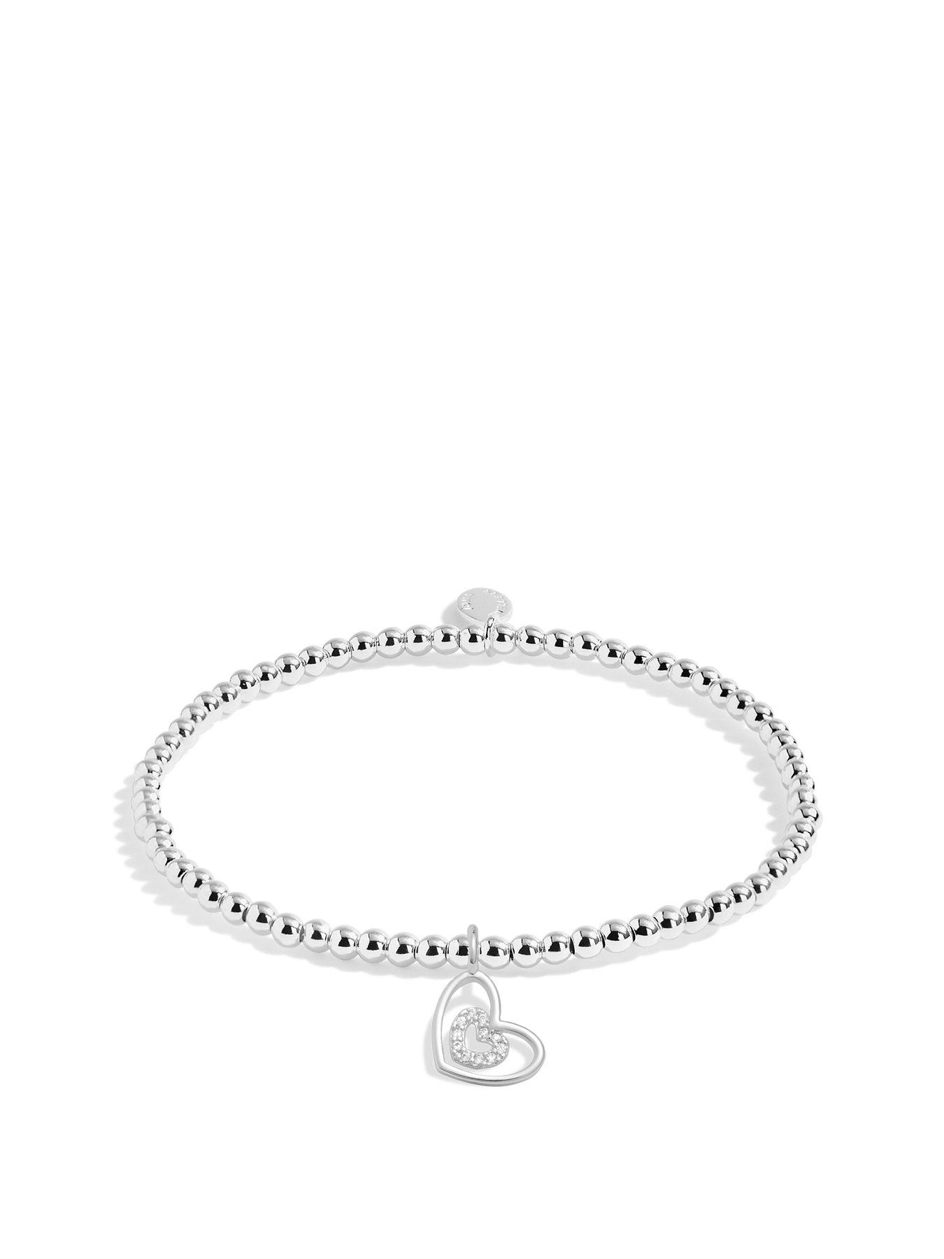 Product photograph of Joma Jewellery A Little Happy Birthday Auntie Silver Plated Bracelet 17 5cm Stretch from very.co.uk