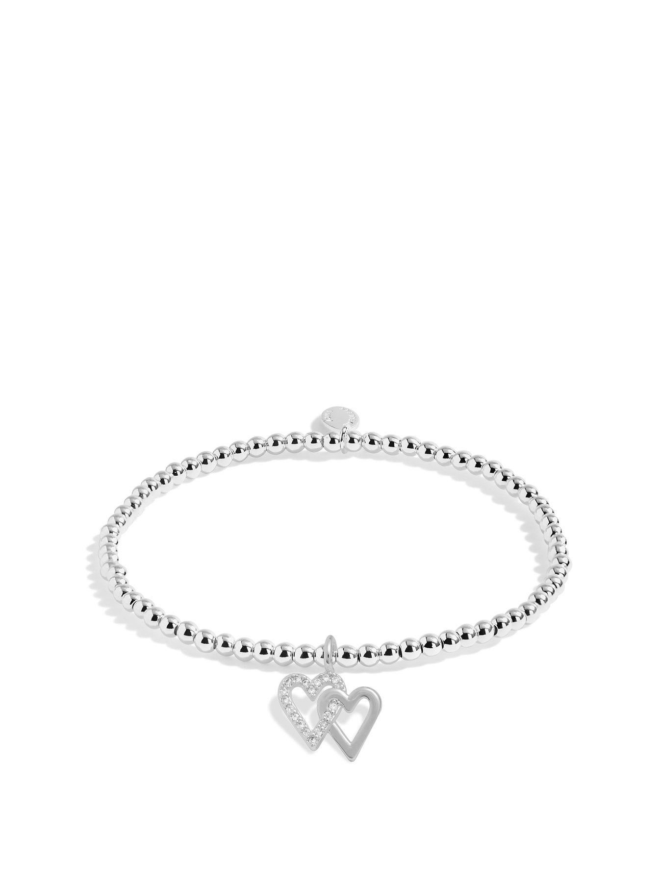 Product photograph of Joma Jewellery A Little Happy Birthday Friend Bracelet In Silver Plating from very.co.uk