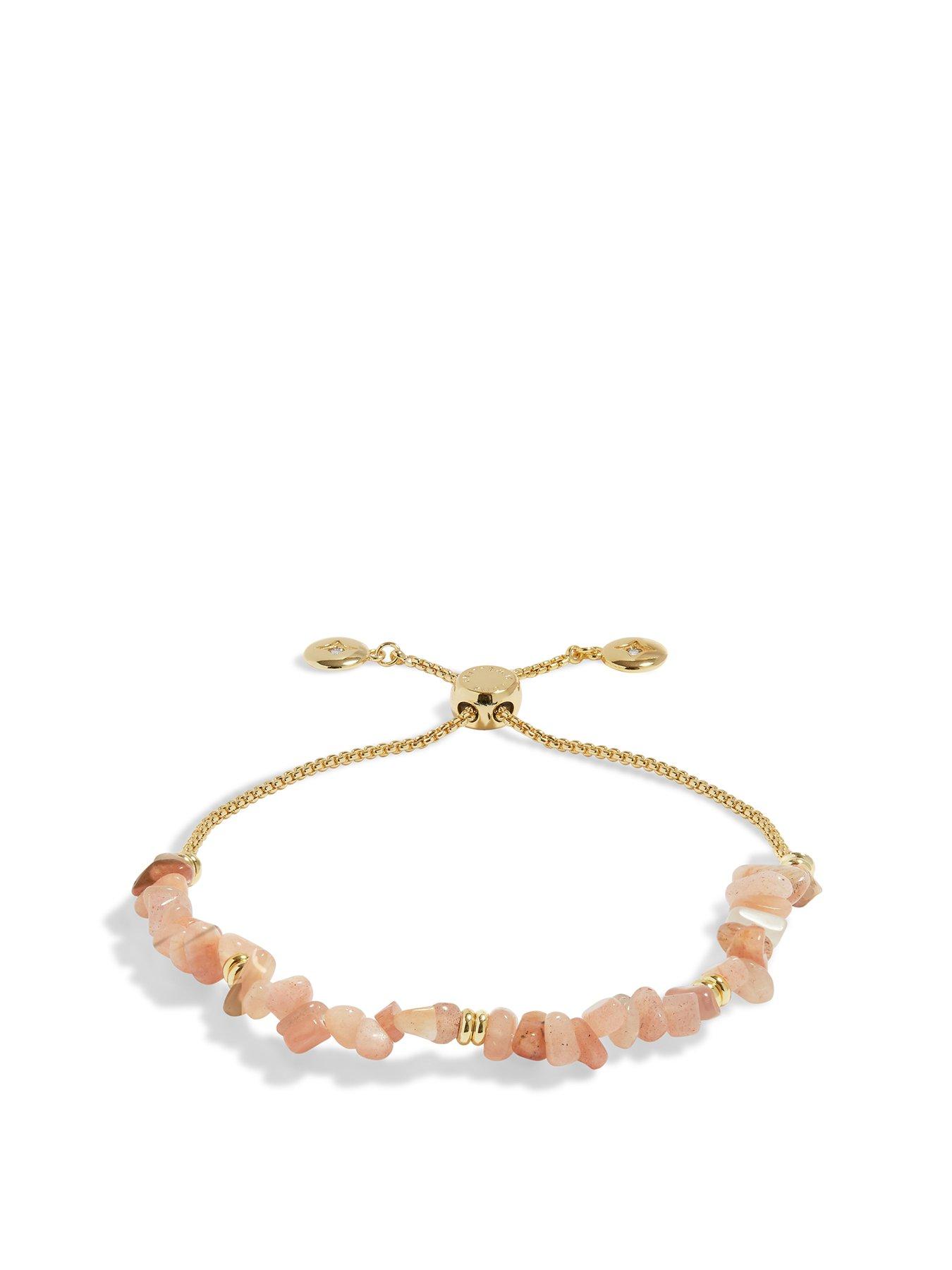 Product photograph of Joma Jewellery Manifestones Sunstone Bracelet In Gold Plating from very.co.uk