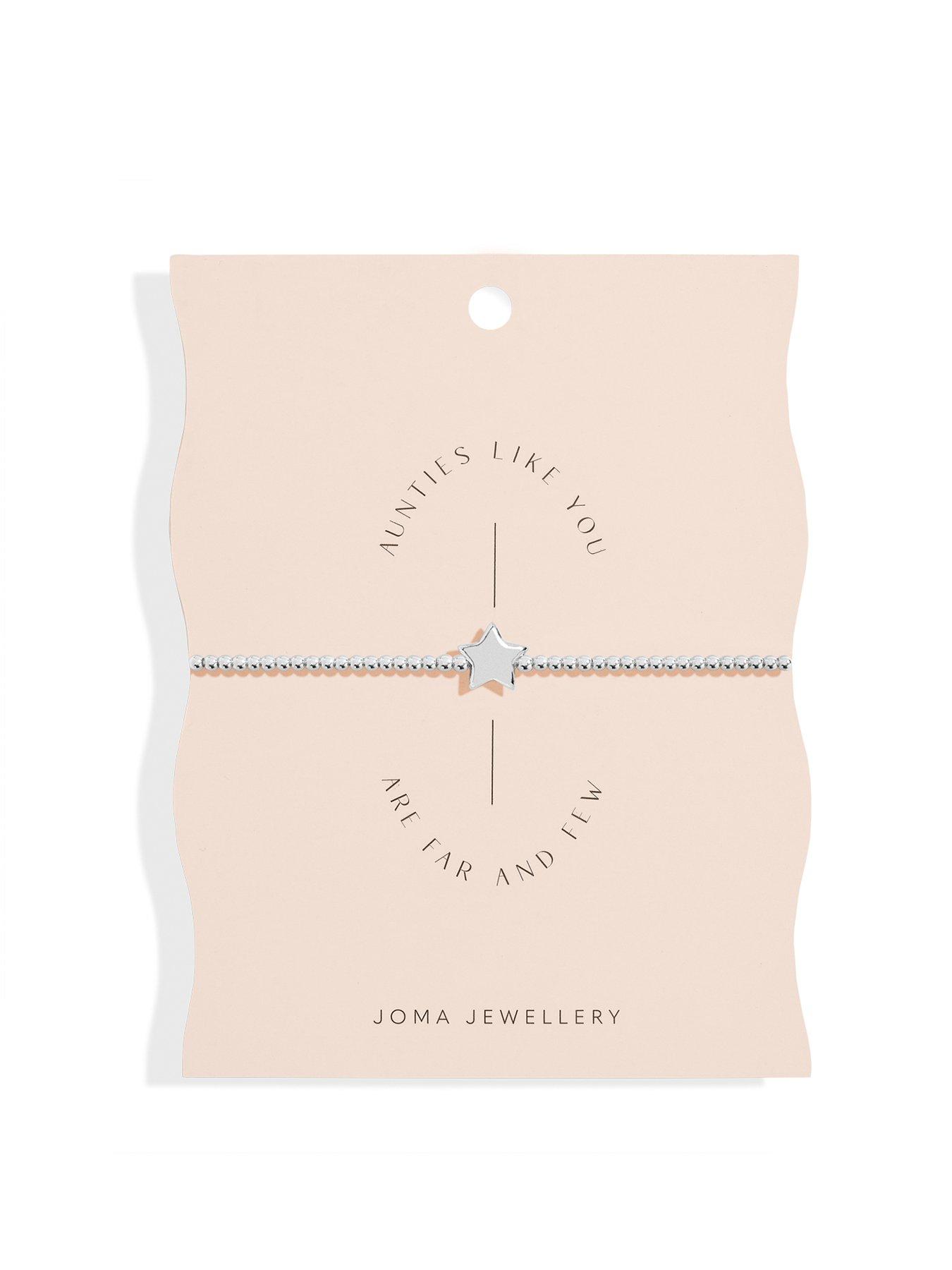 Product photograph of Joma Jewellery Share Happiness Aunties Like You Are Far And Few Bracelet In Silver Plating from very.co.uk