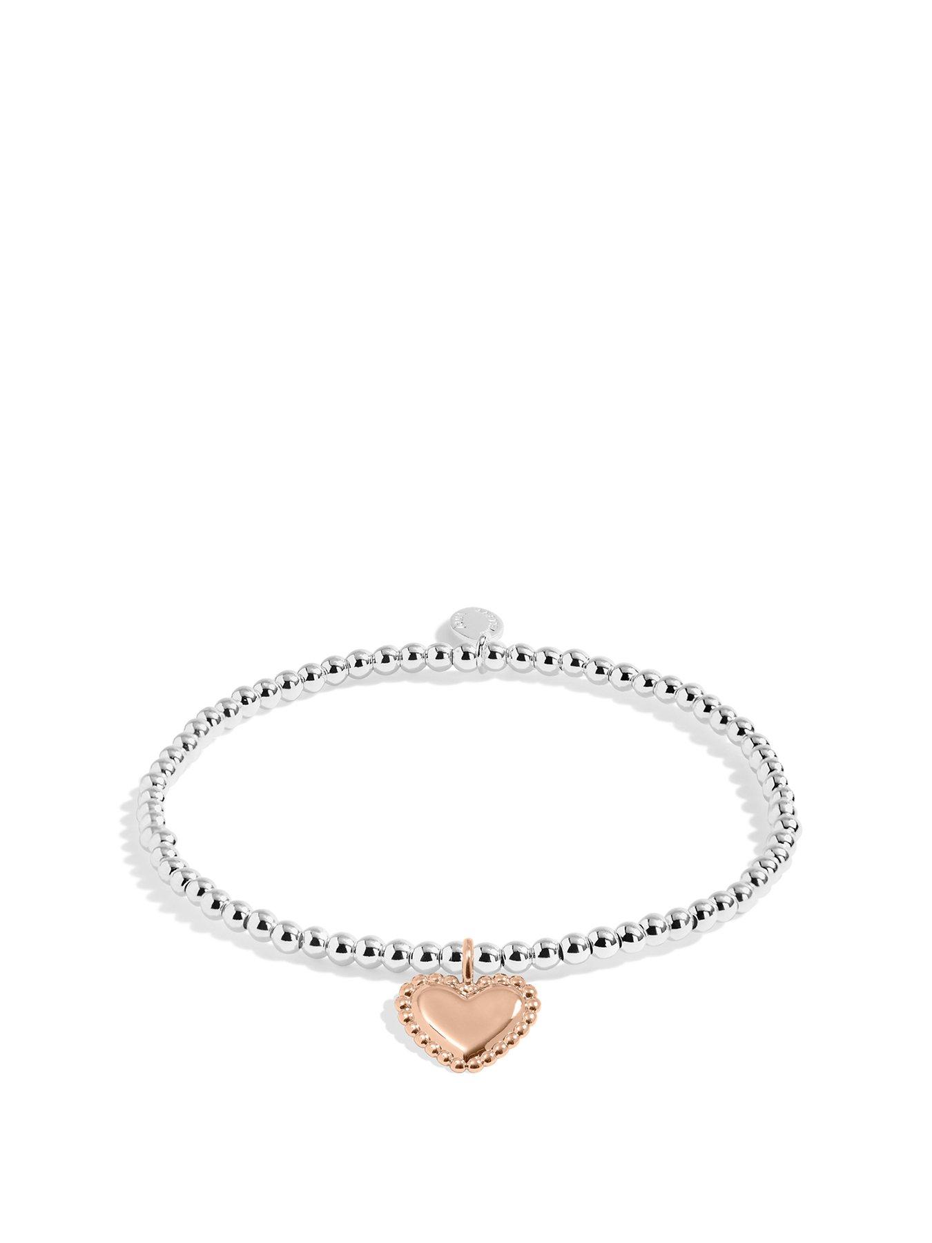 Product photograph of Joma Jewellery Childrens A Little Lovely Daughter Bracelet In Silver And Rose Gold Plating from very.co.uk