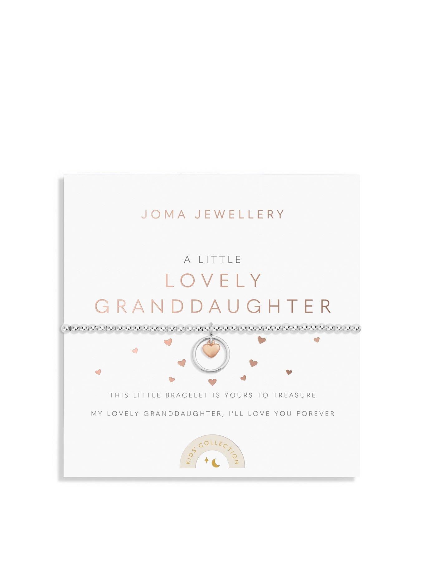 Product photograph of Joma Jewellery Childrens A Little Lovely Granddaughter Bracelet In Silver And Rose Gold Plating from very.co.uk