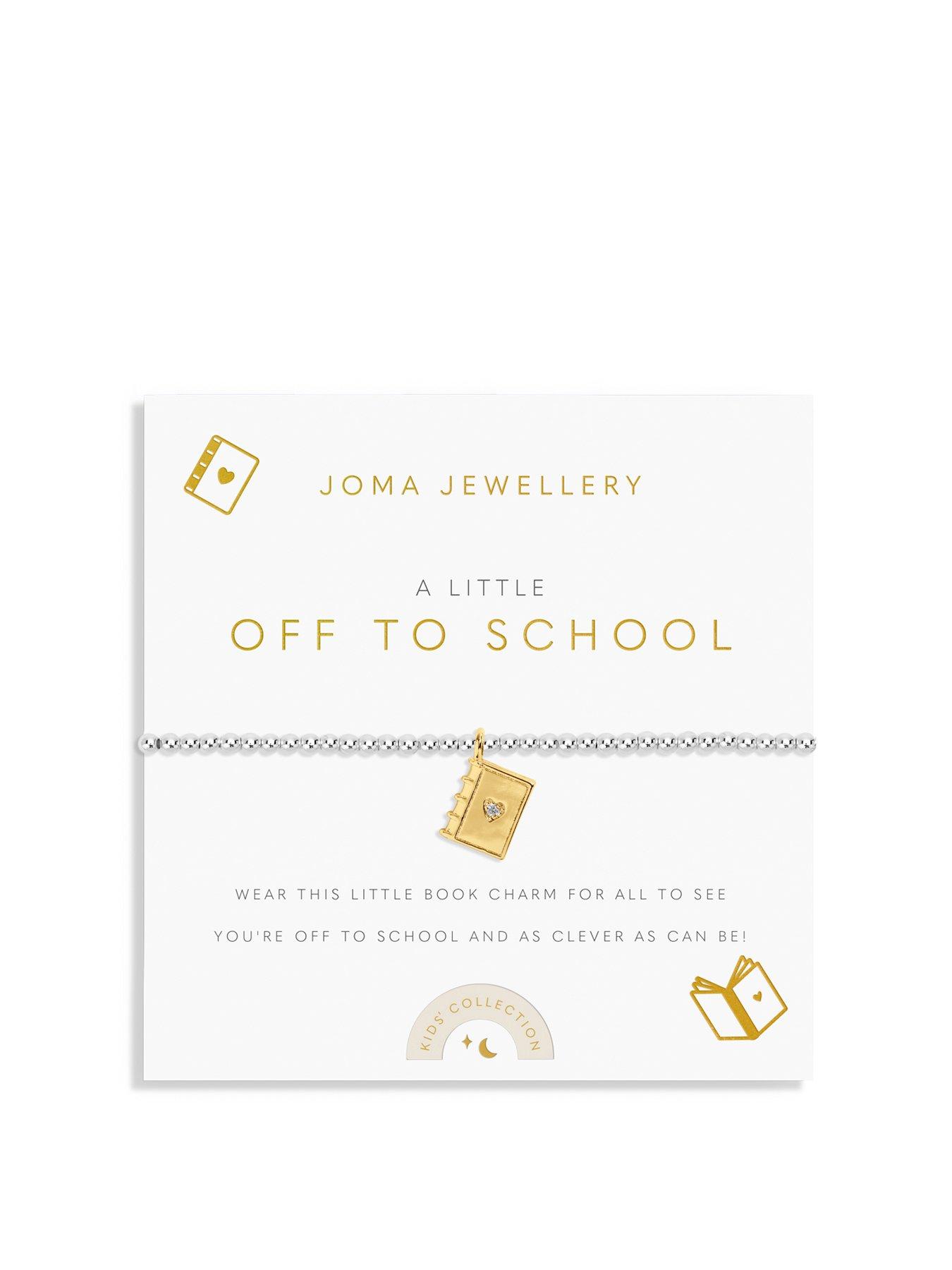 Product photograph of Joma Jewellery Childrens A Little Off To School Bracelet In Silver And Gold Plating from very.co.uk