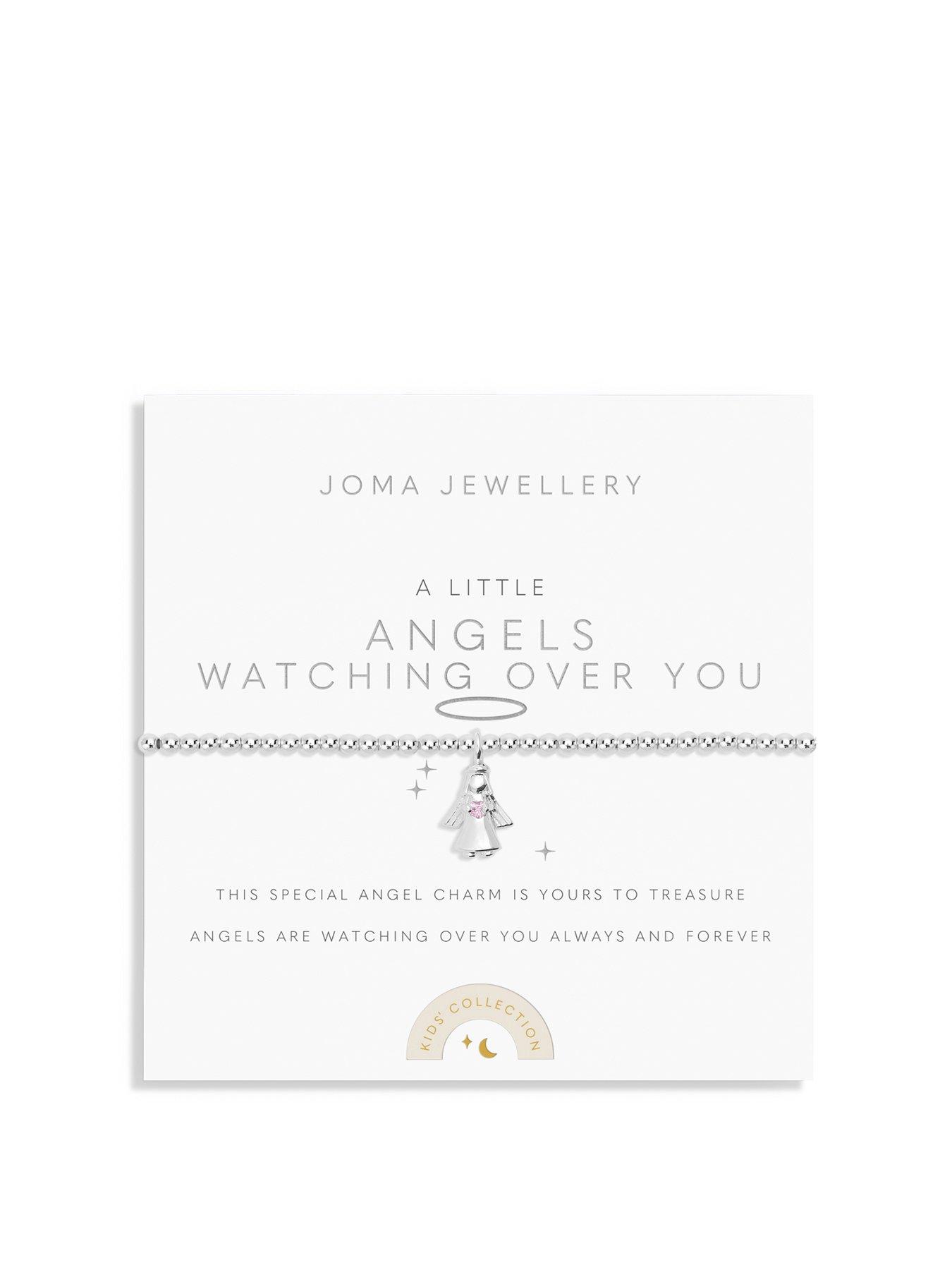 Product photograph of Joma Jewellery Childrens A Little Angels Watching Over You Bracelet In Silver Plating from very.co.uk