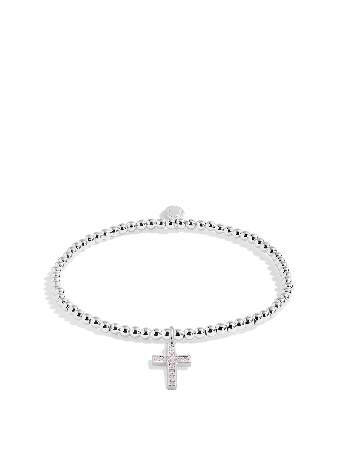 Product photograph of Joma Jewellery Childrens A Little Faith Bracelet In Silver Plating from very.co.uk