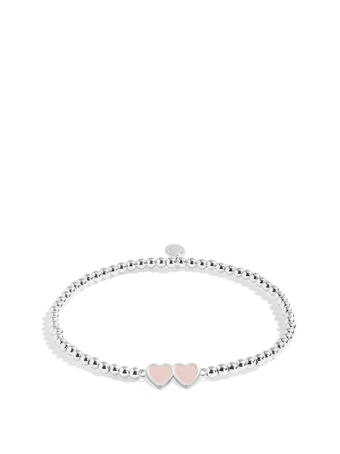 Product photograph of Joma Jewellery Childrens From The Heart Gift Box Friendship Bracelet In Silver Plating from very.co.uk