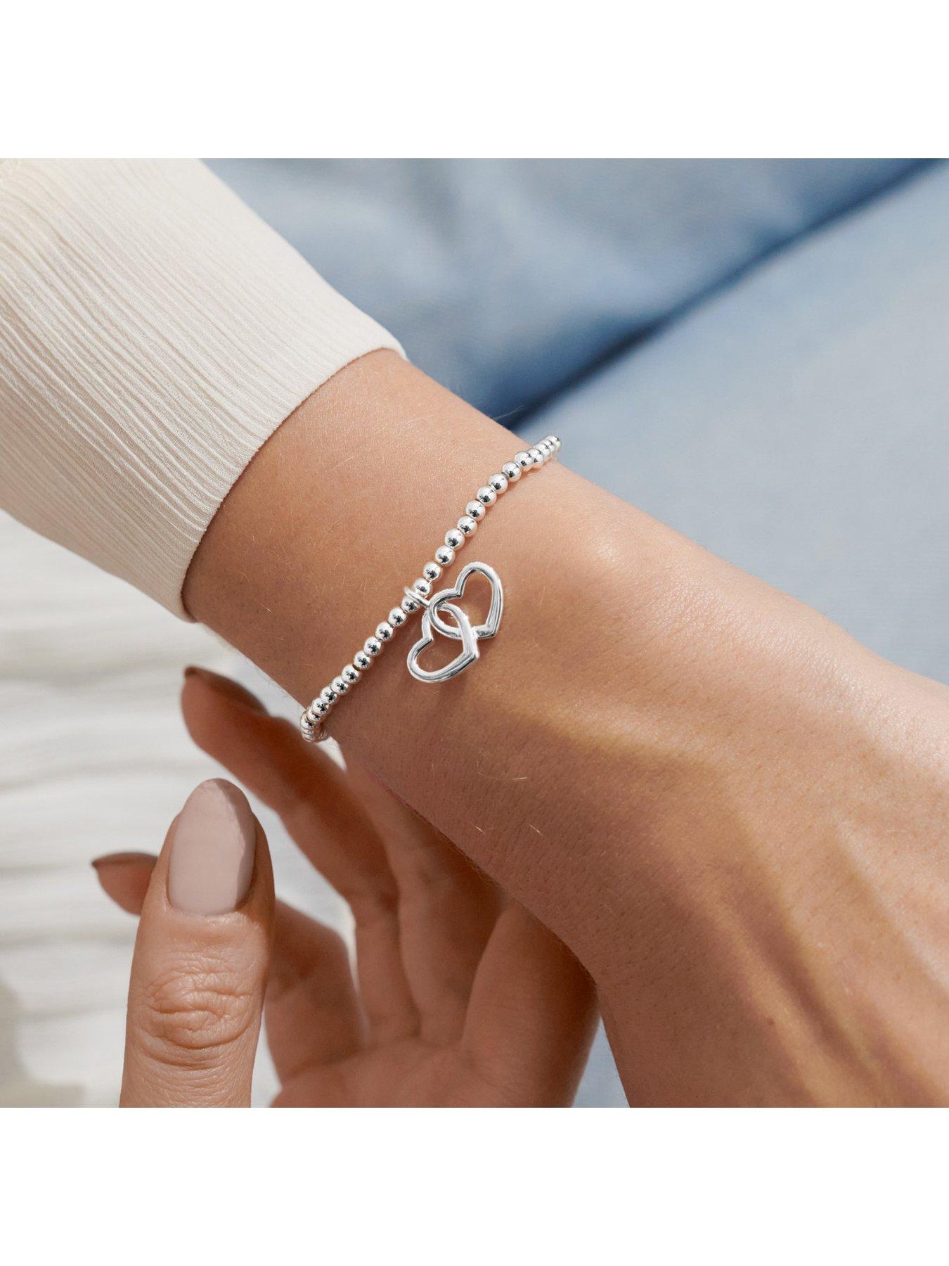 Joma Jewellery From The Heart Gift Box Friendship Bracelet In Silver Plating Very