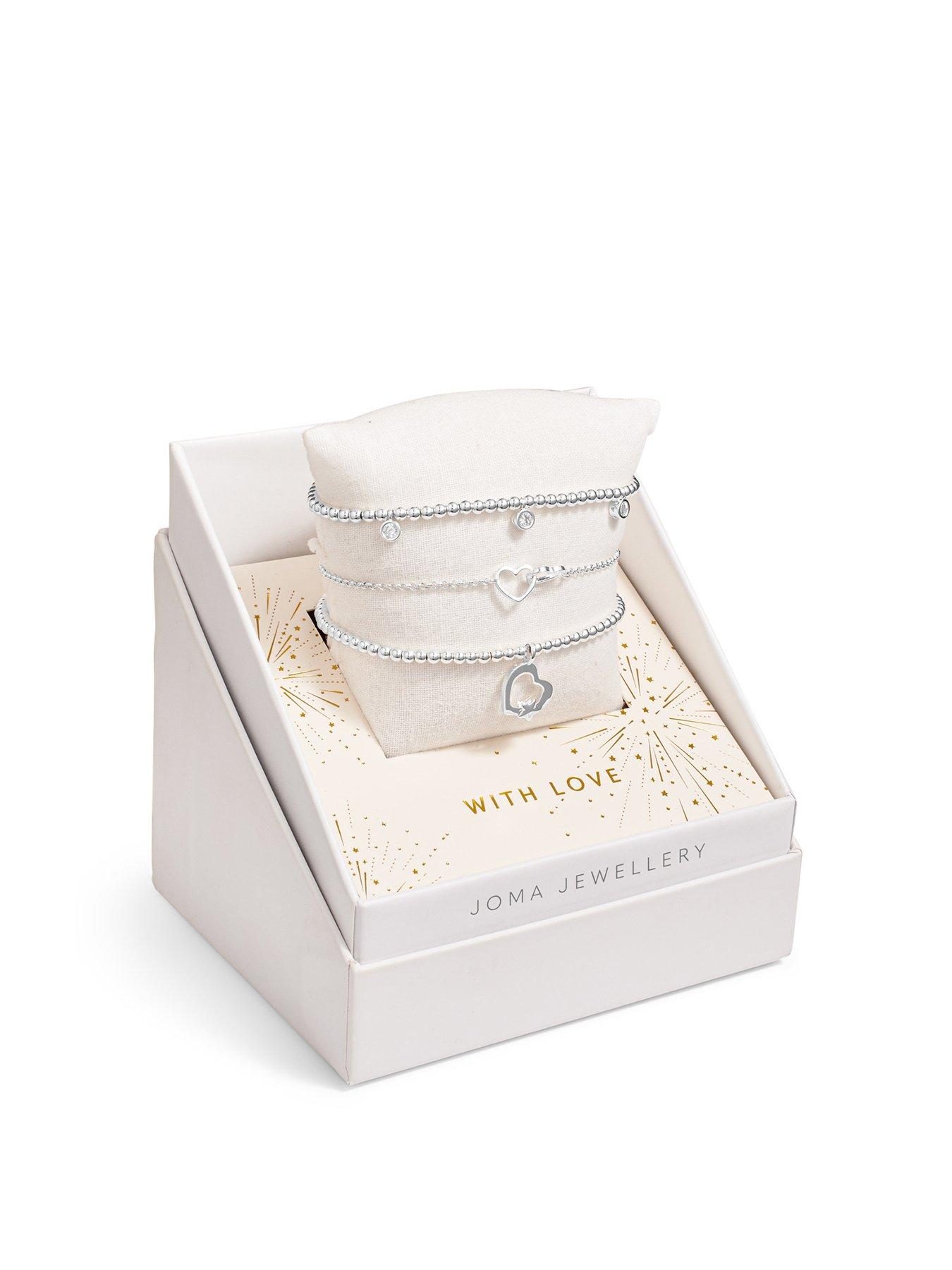 Product photograph of Joma Jewellery Christmas Celebrate You Gift Box With Love In Silver Plating from very.co.uk