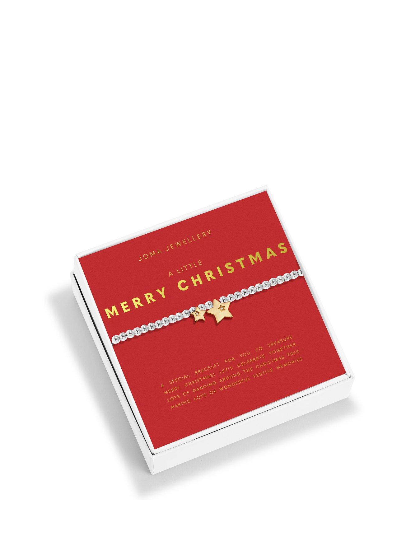 Product photograph of Joma Jewellery Christmas Boxed A Little Merry Christmas Bracelet In Silver And Gold Plating from very.co.uk