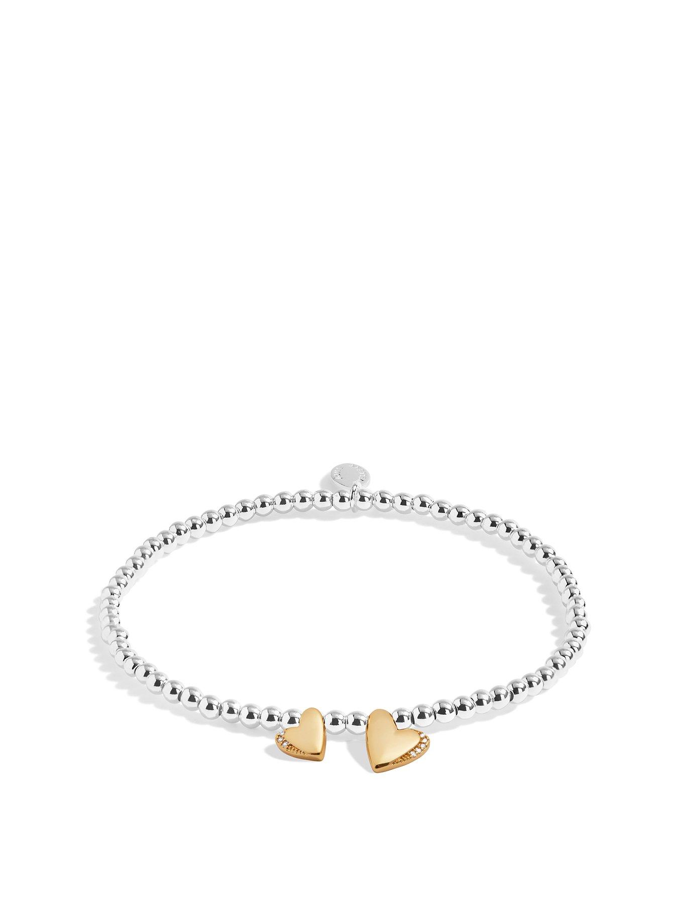 Joma Jewellery Boxed A Little Happy Birthday Bracelet In Silver And Gold Plating