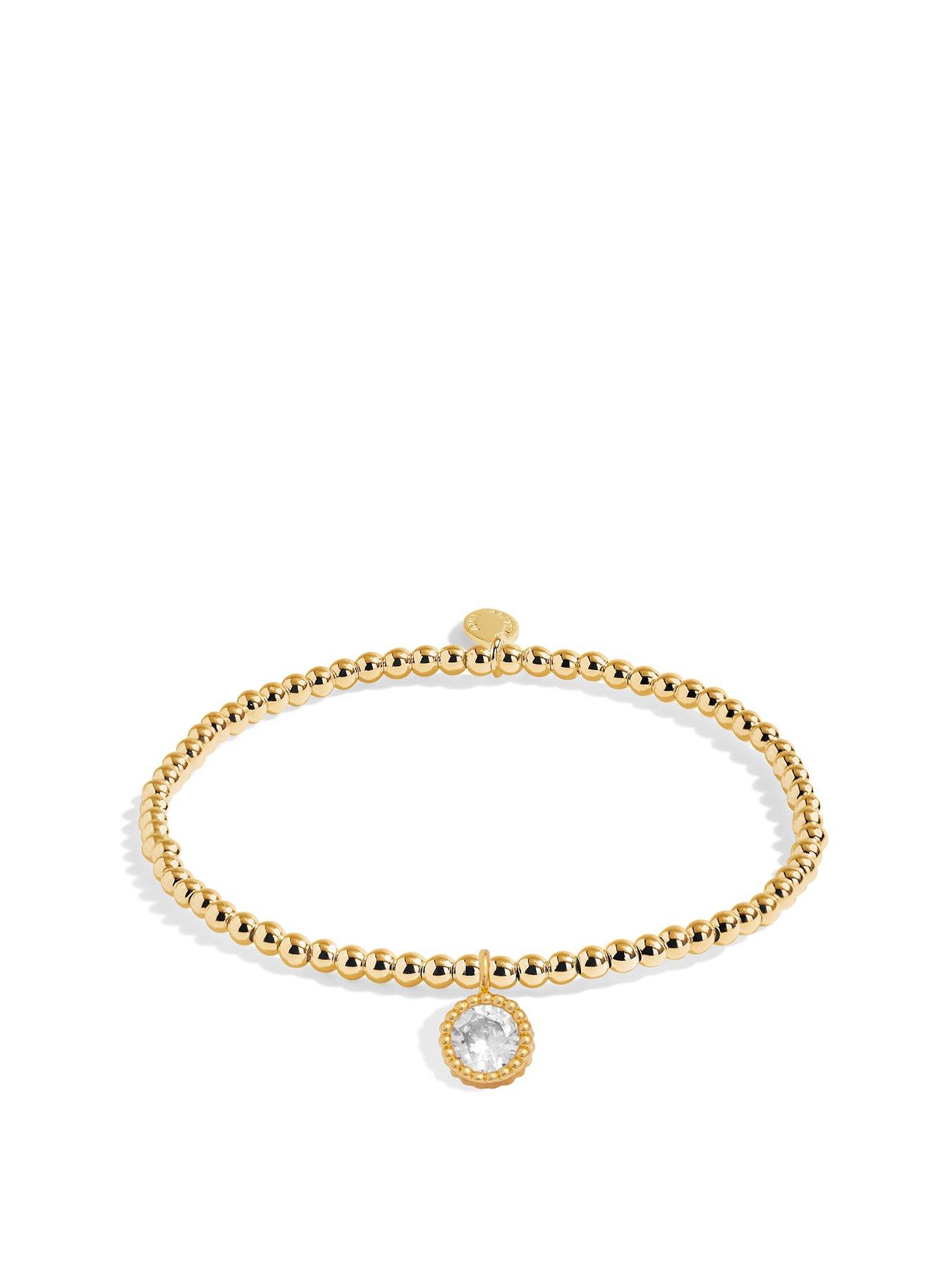 Joma Jewellery A Little Happy 60th Birthday Bracelet In Gold Plating Very