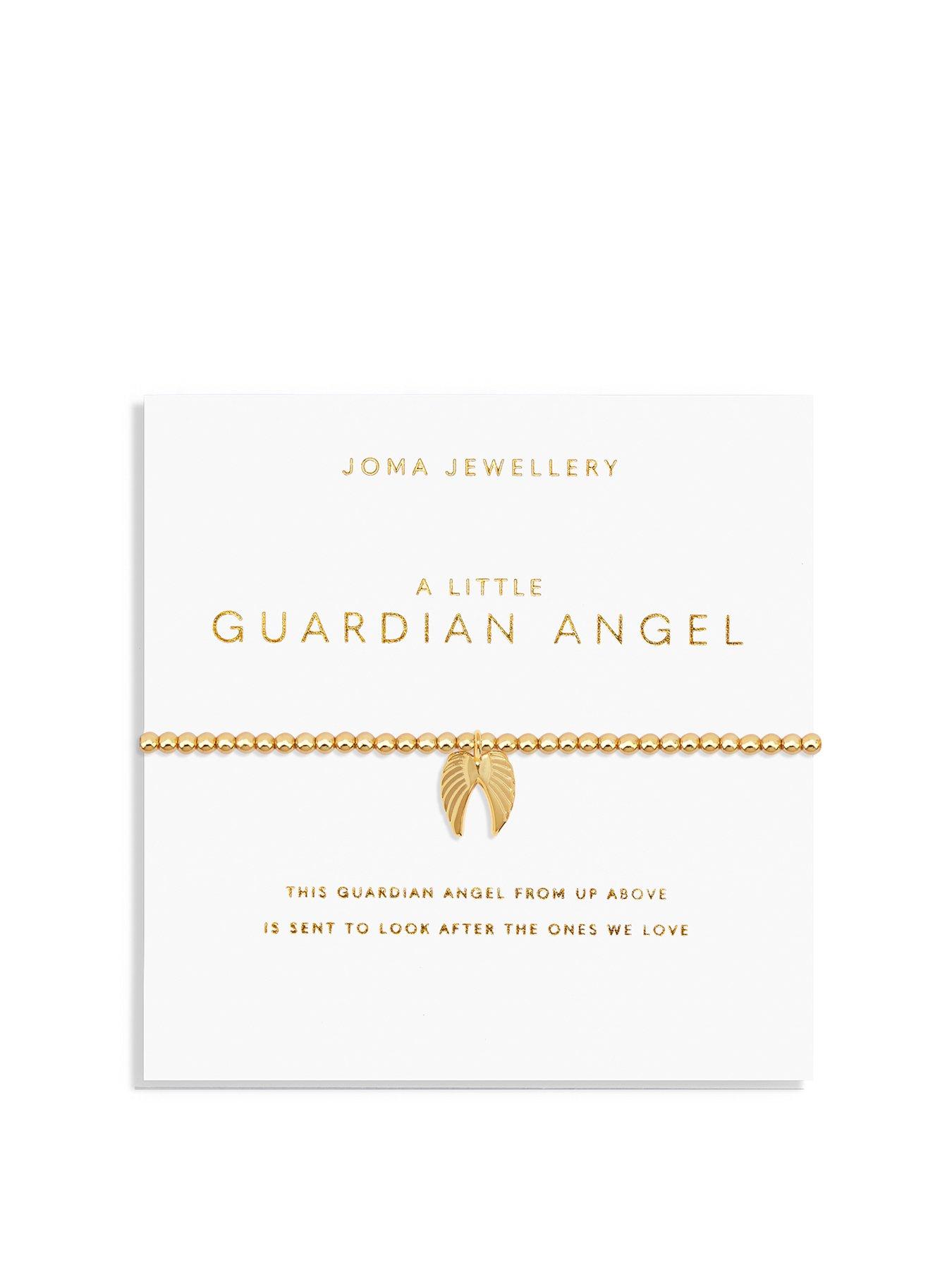 Product photograph of Joma Jewellery A Little Guardian Angel Bracelet In Gold Plating from very.co.uk