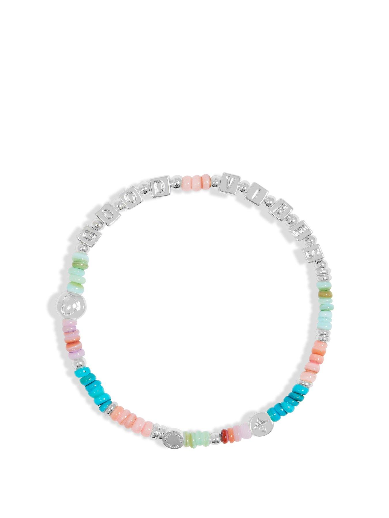 Joma Jewellery Happy Little Moments , Good Vibes , Silver Plated , Bracelet , 17.5Cm Stretch