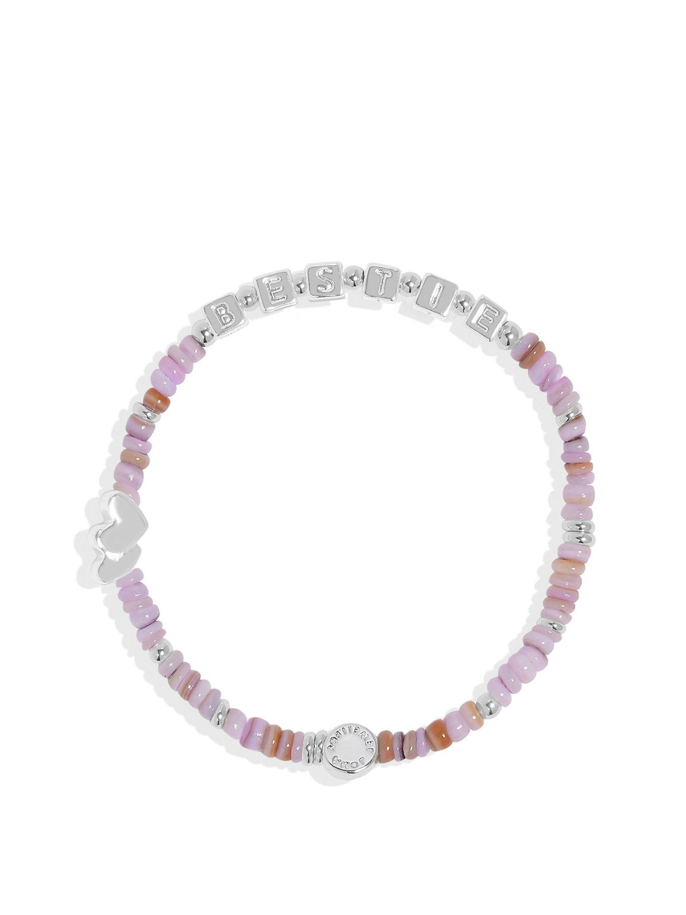 Product photograph of Joma Jewellery Childrens Happy Little Moments Best Bestie Bracelet In Silver Plating from very.co.uk