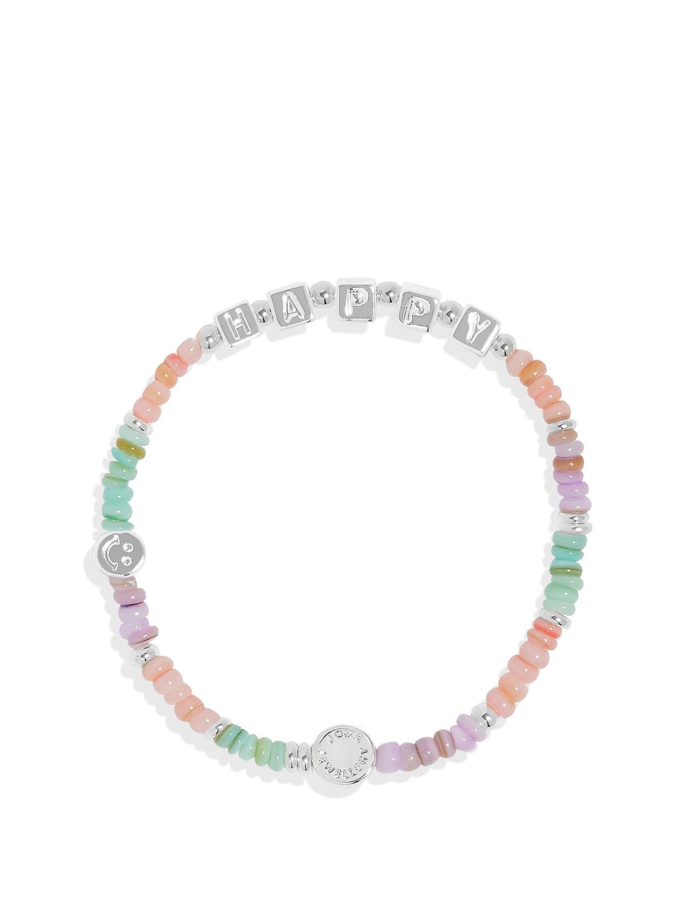 Product photograph of Joma Jewellery Childrens Happy Little Moments Be Happy Bracelet In Silver Plating from very.co.uk