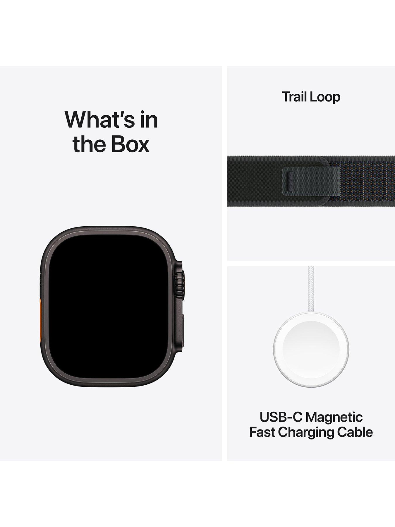 Image 7 of 7 of Apple Watch Ultra 2 (GPS + Cellular, 2024), 49mm Black Titanium Case with Black Trail Loop - M/L